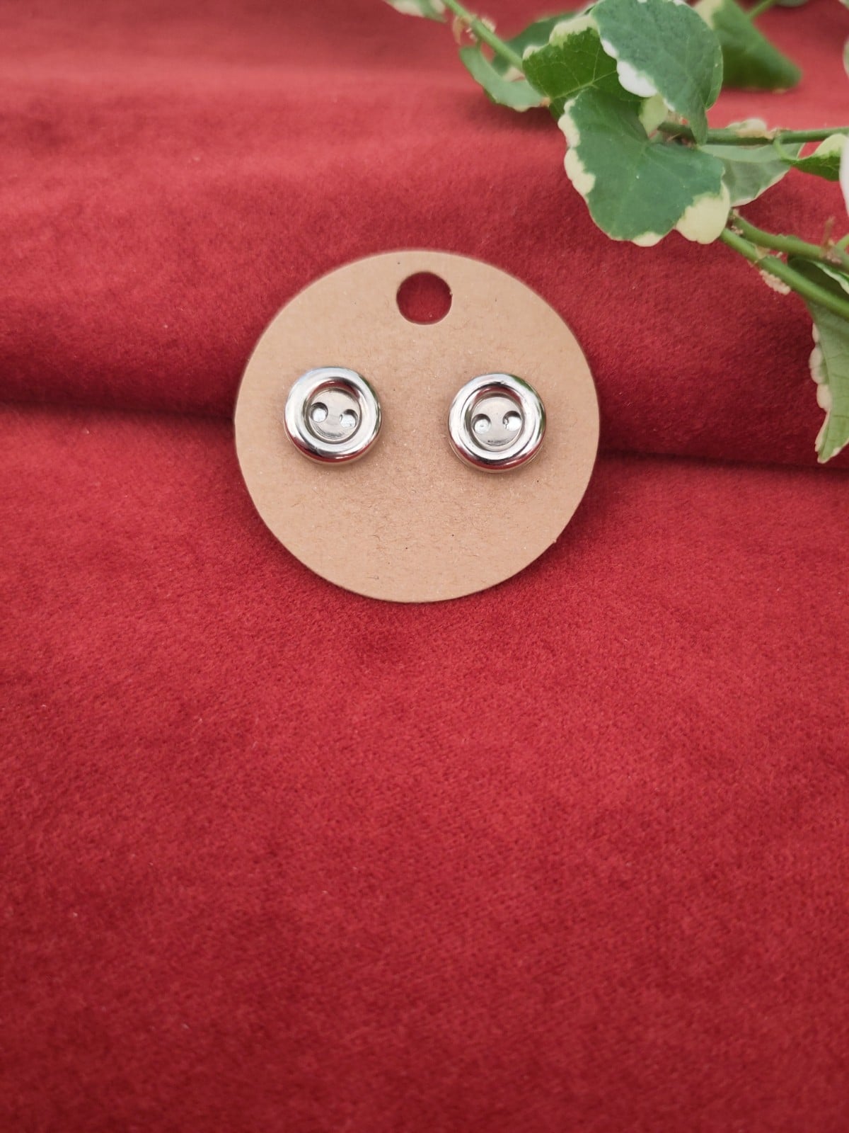 Vintage knoop oorknopjes | 1980s