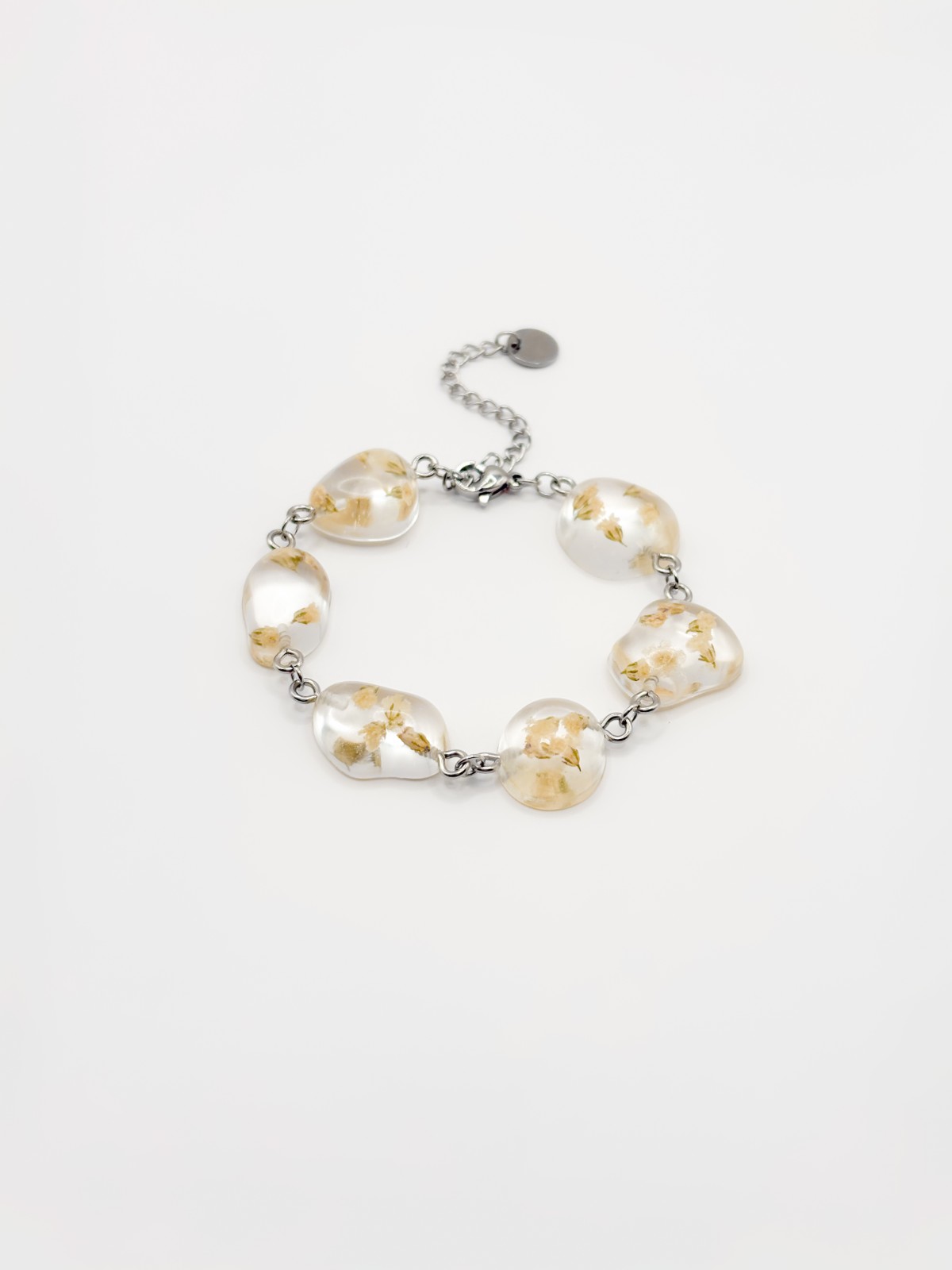 Armband met Steenvormige Hangers Gevuld met Echt Gipskruid (The Classics)