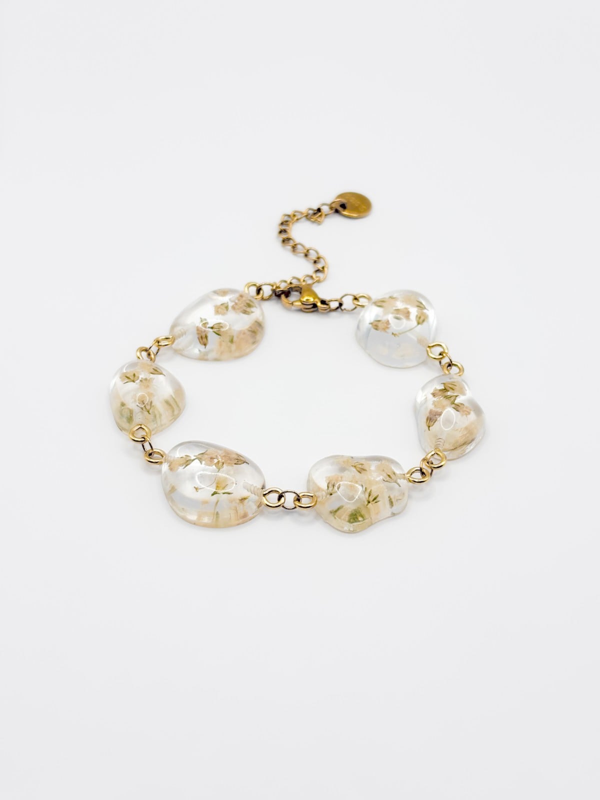 Armband met Steenvormige Hangers Gevuld met Echt Gipskruid (The Classics)