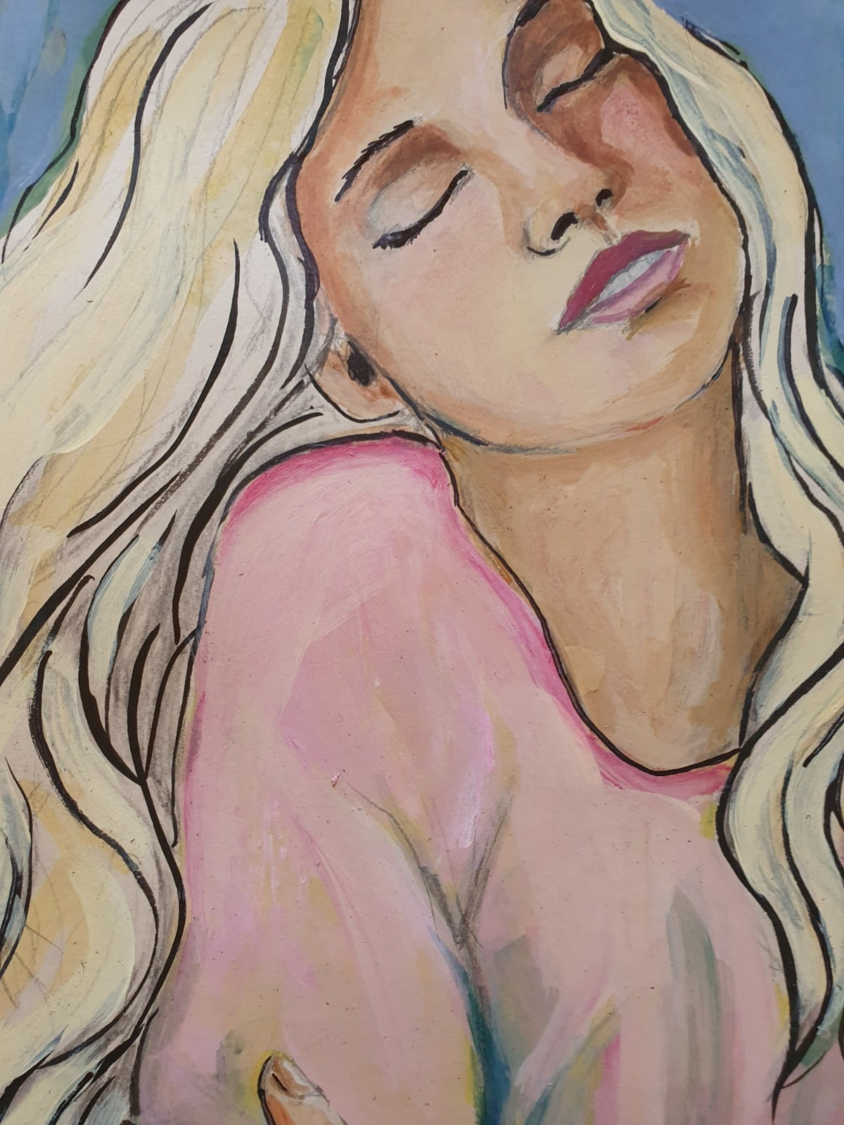 hug origineel schilderij A3 papier