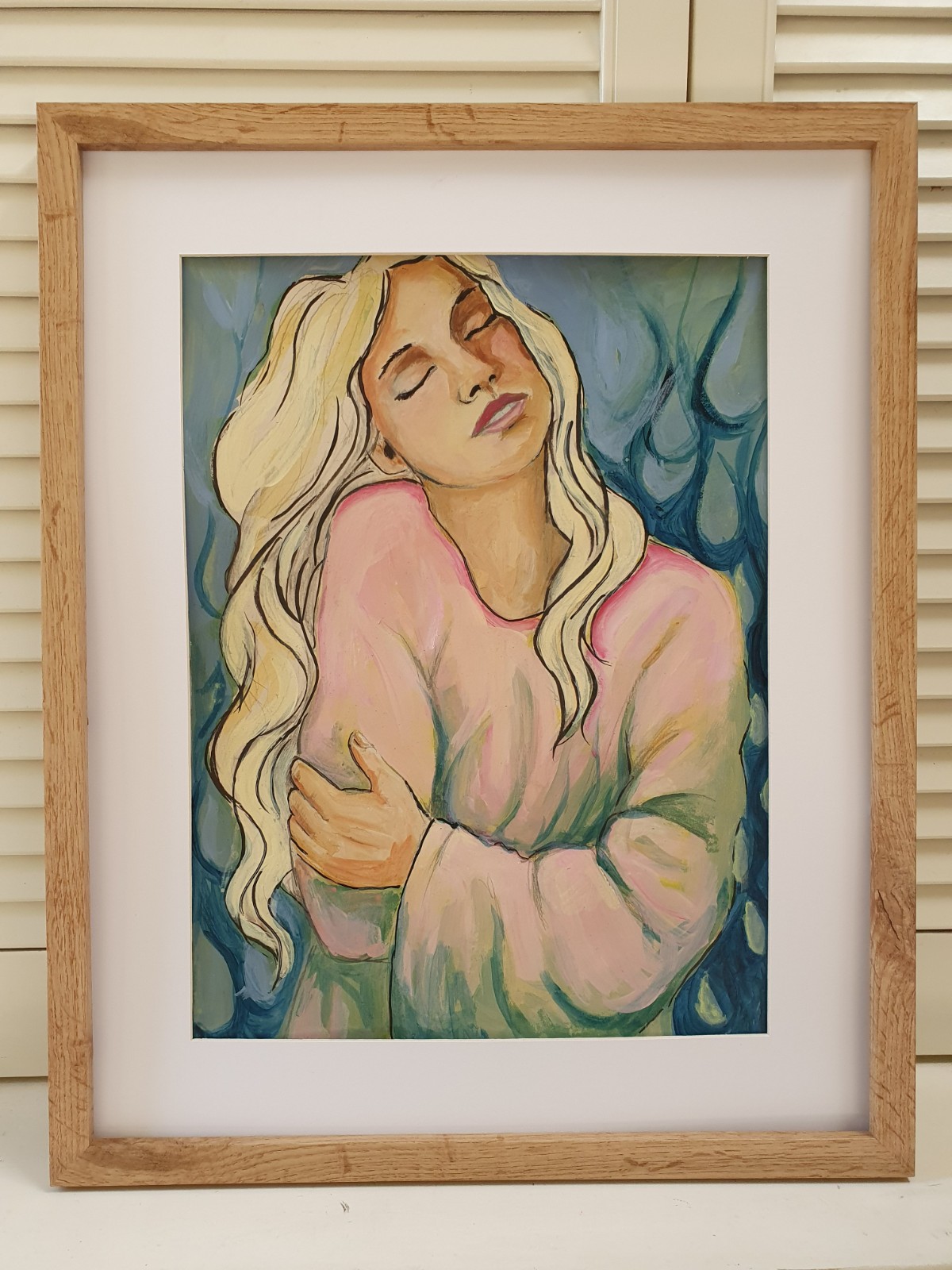 hug origineel schilderij A3 papier