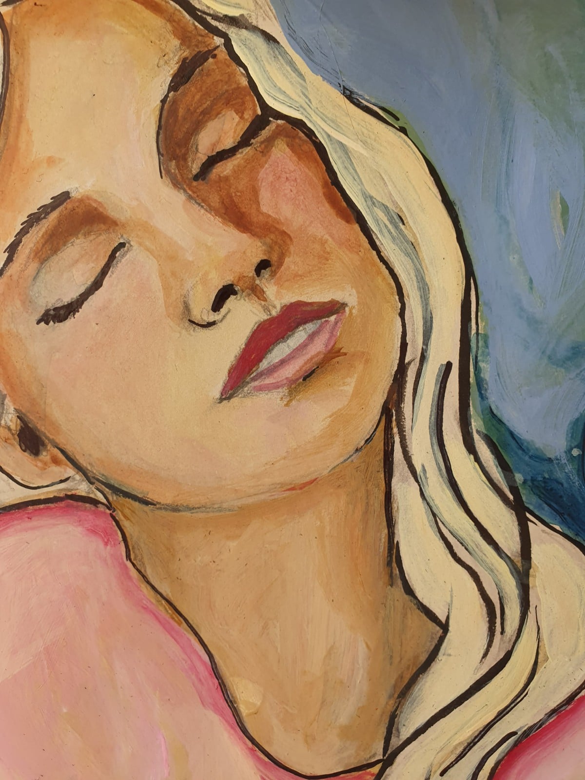 hug origineel schilderij A3 papier