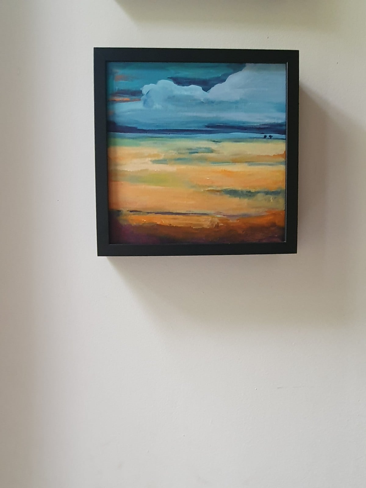 in de wolken. Origineel schilderij