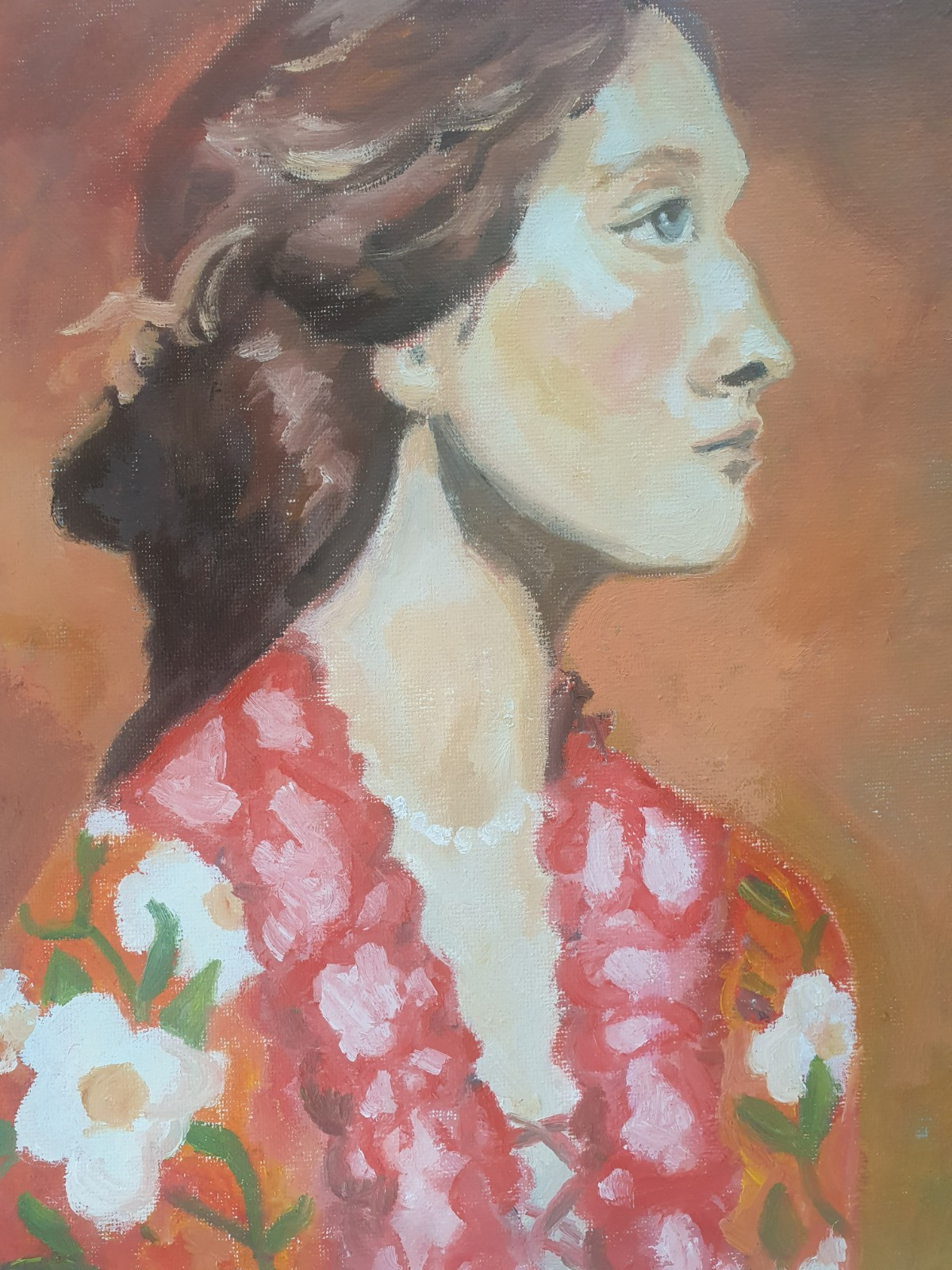 klassiek portret print van olieverf schilderij