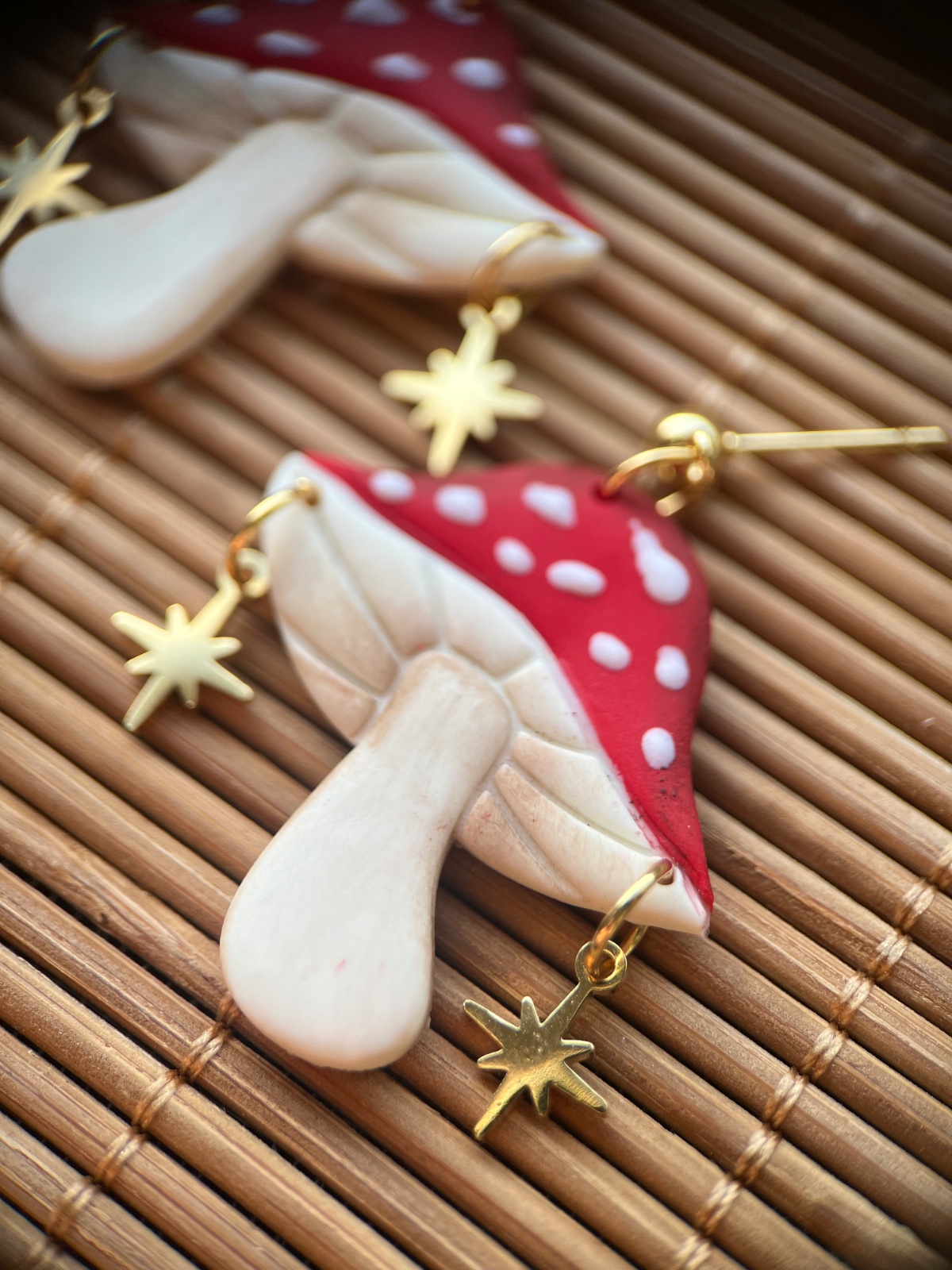 Magische paddenstoelen oorbellen