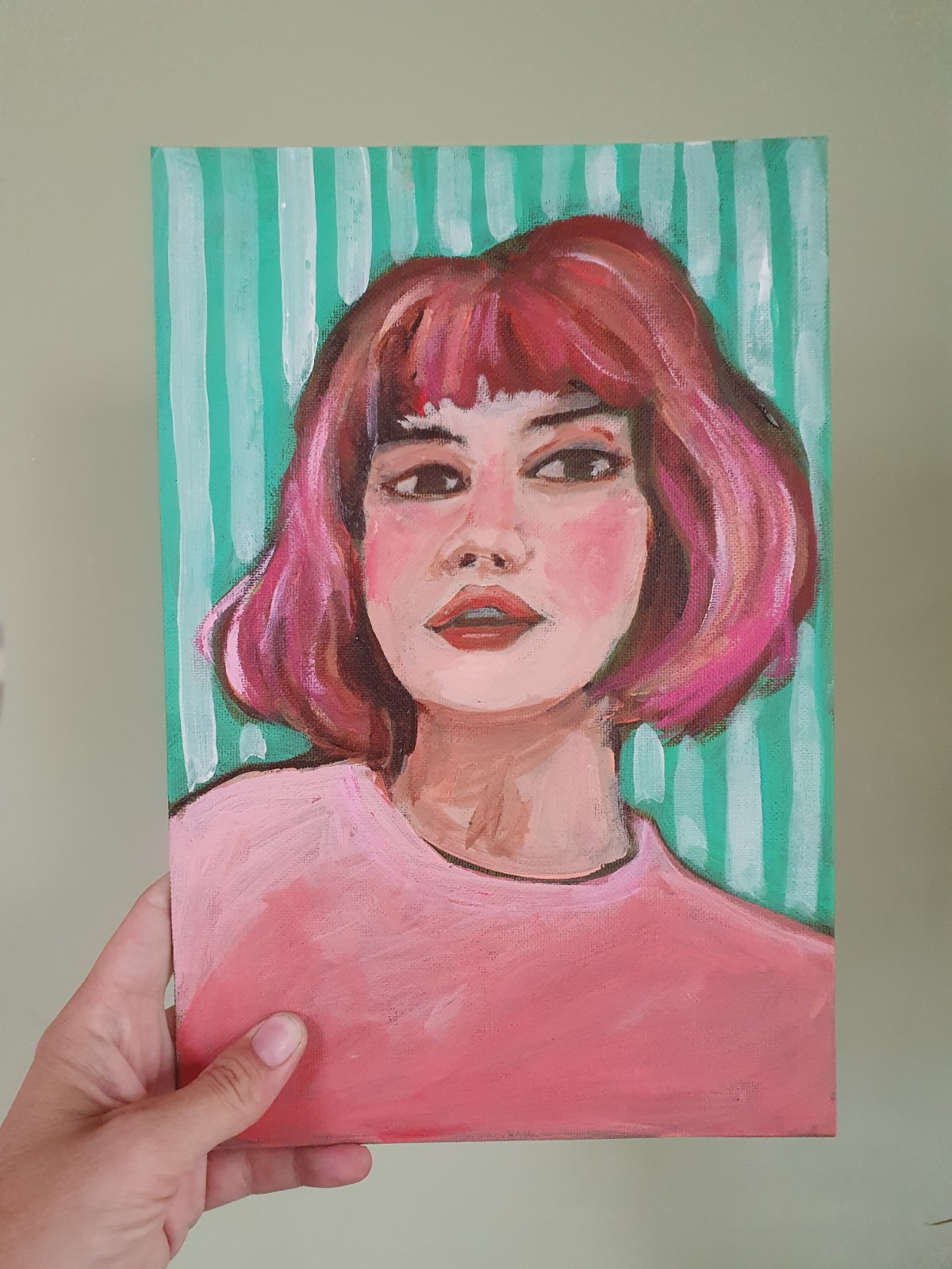 meisje met het roze haar