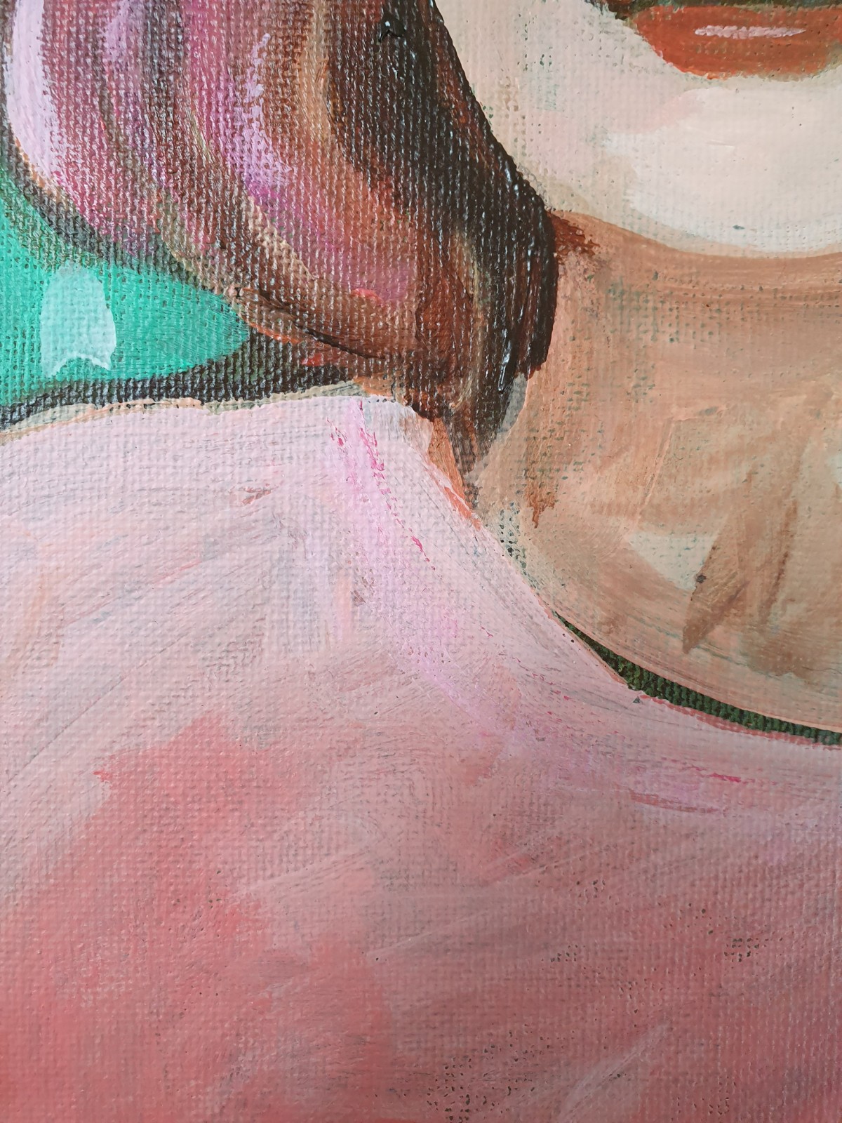 meisje met het roze haar