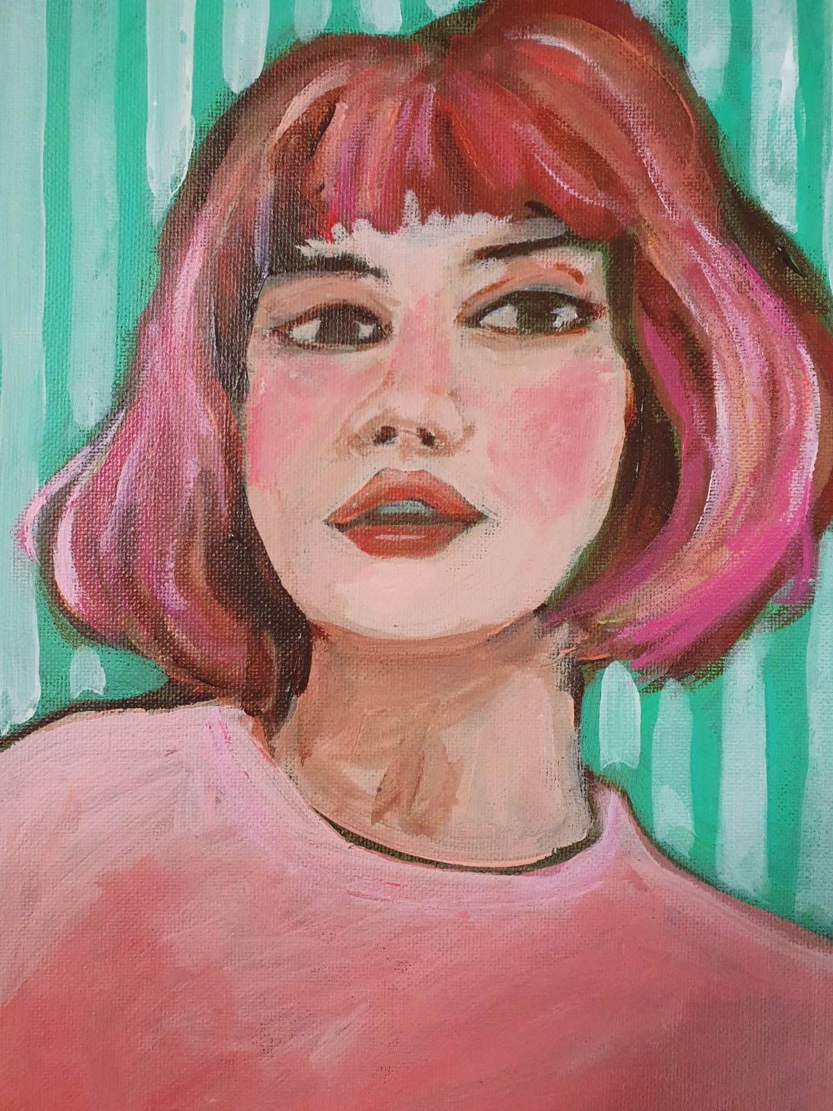 meisje met het roze haar