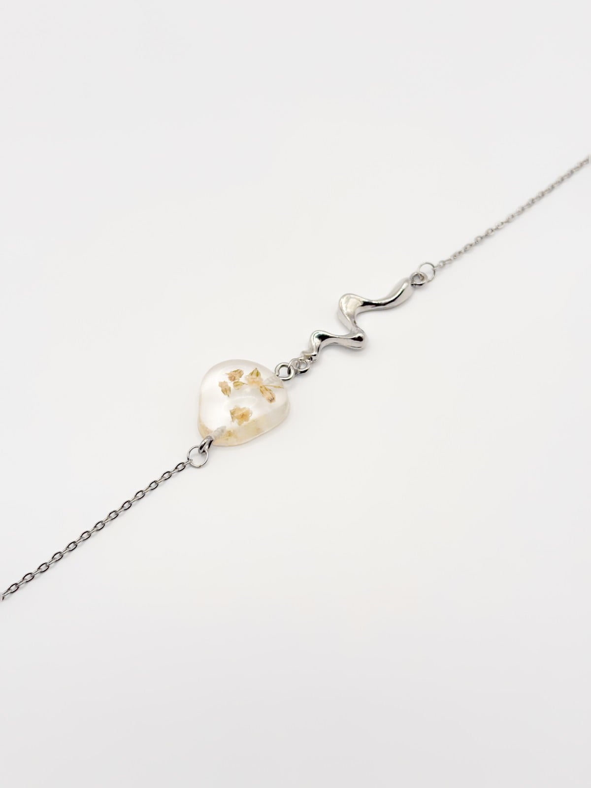 Sierlijke Ketting met Steen Gevuld met Echt Gipskruid (The Classics)