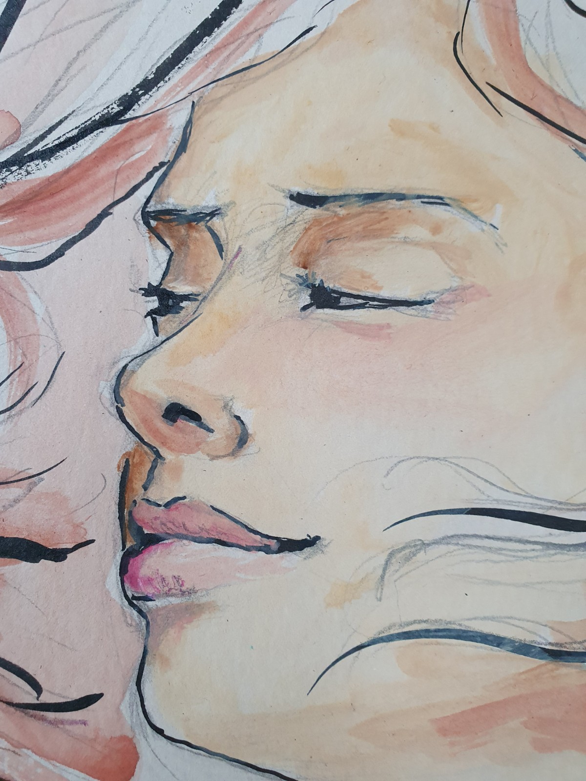 windy day portret A3 print