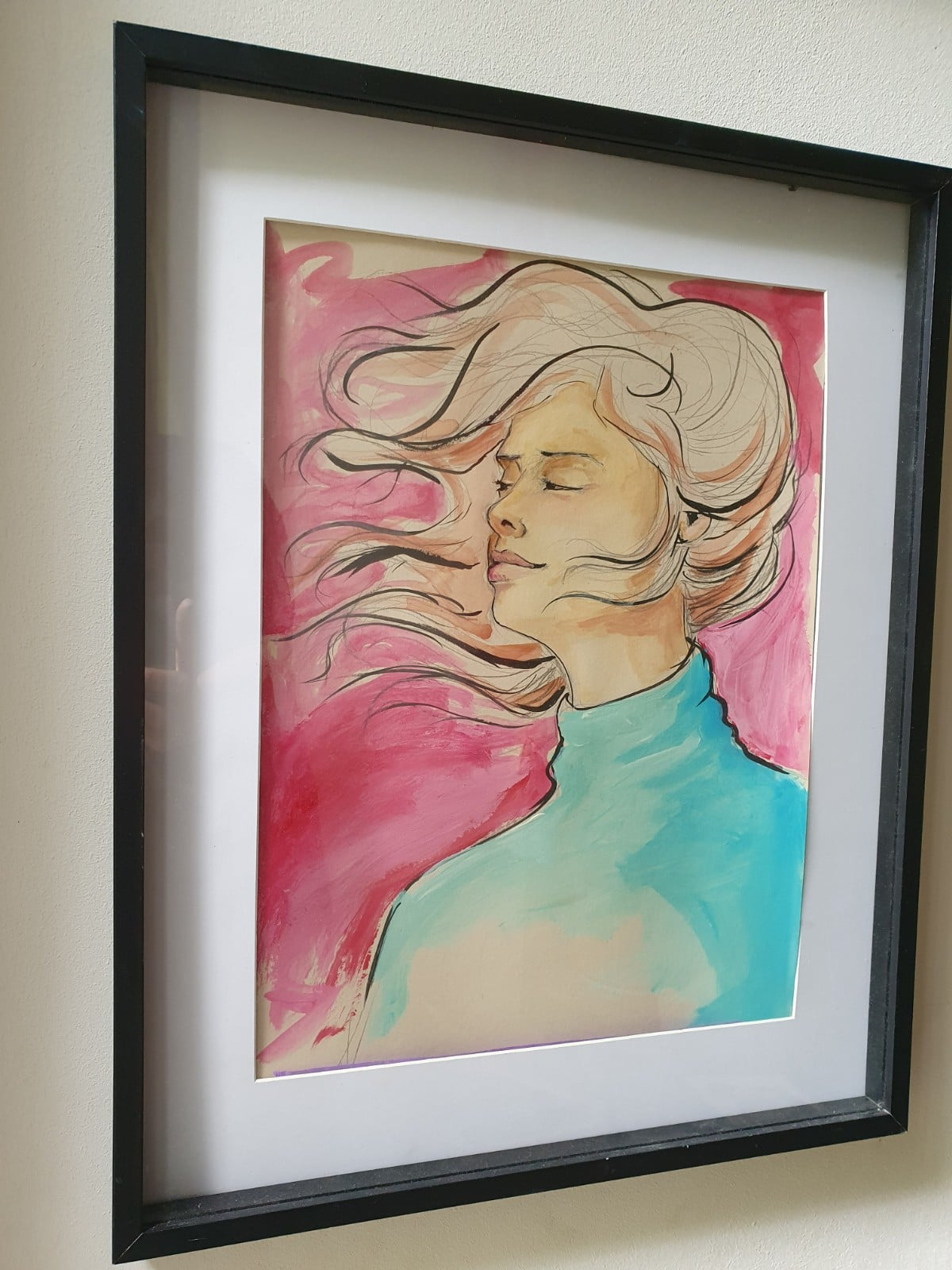 windy day portret A3 print