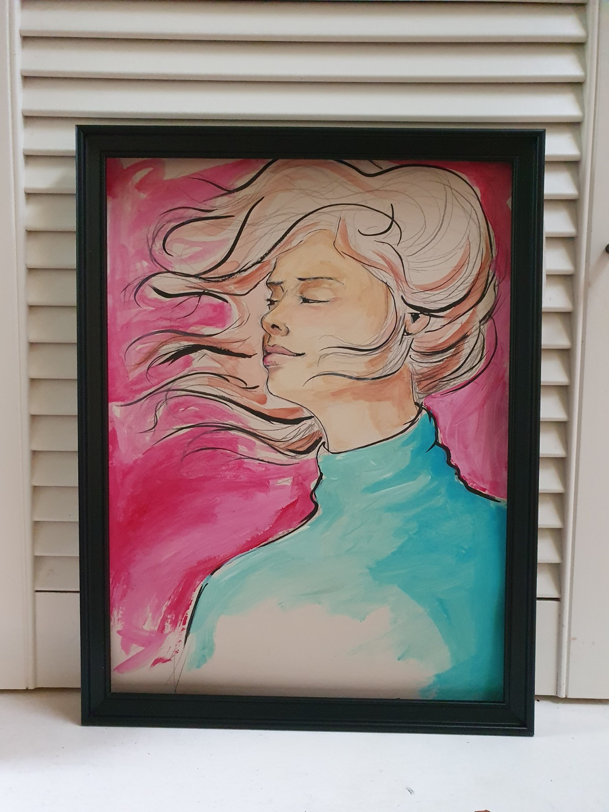 windy day portret A3 print