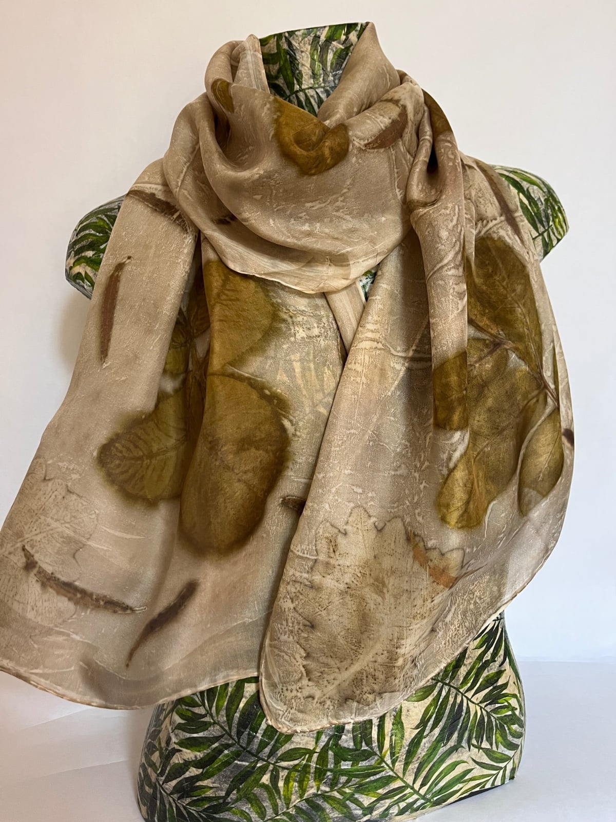 Zijden sjaal walnoot