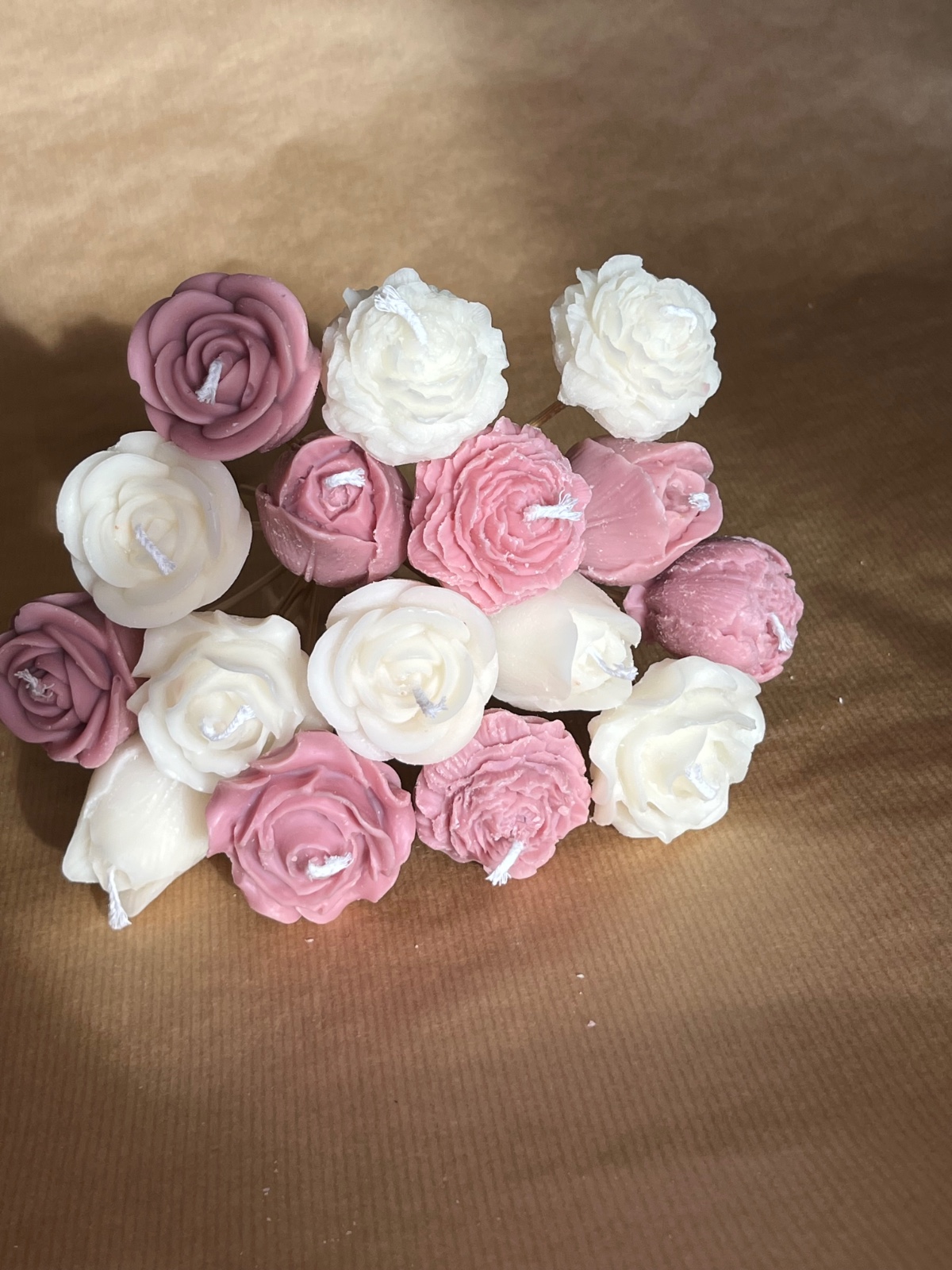 Boeket kaarsen bloemen - 115982 Boeket kaarsen bloemen