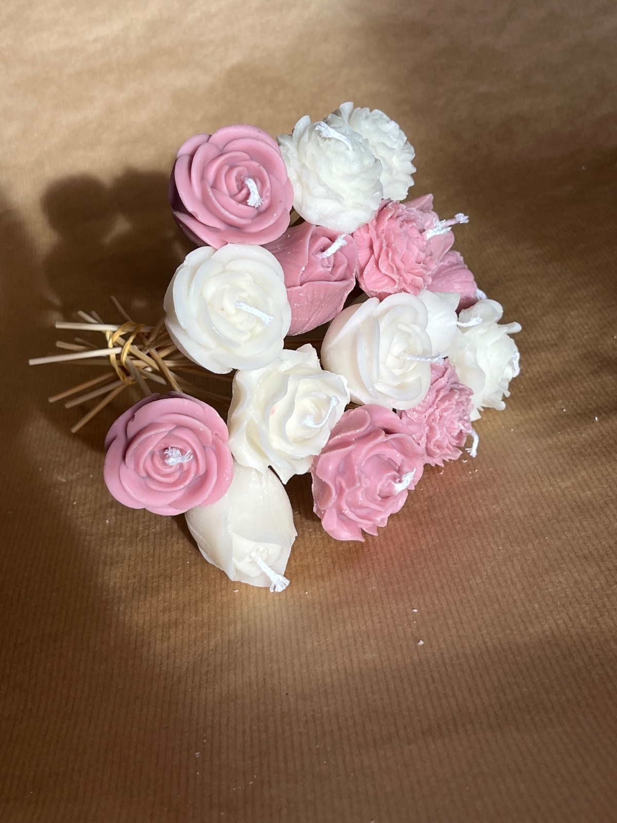 Boeket kaarsen bloemen - 115984 Boeket kaarsen bloemen