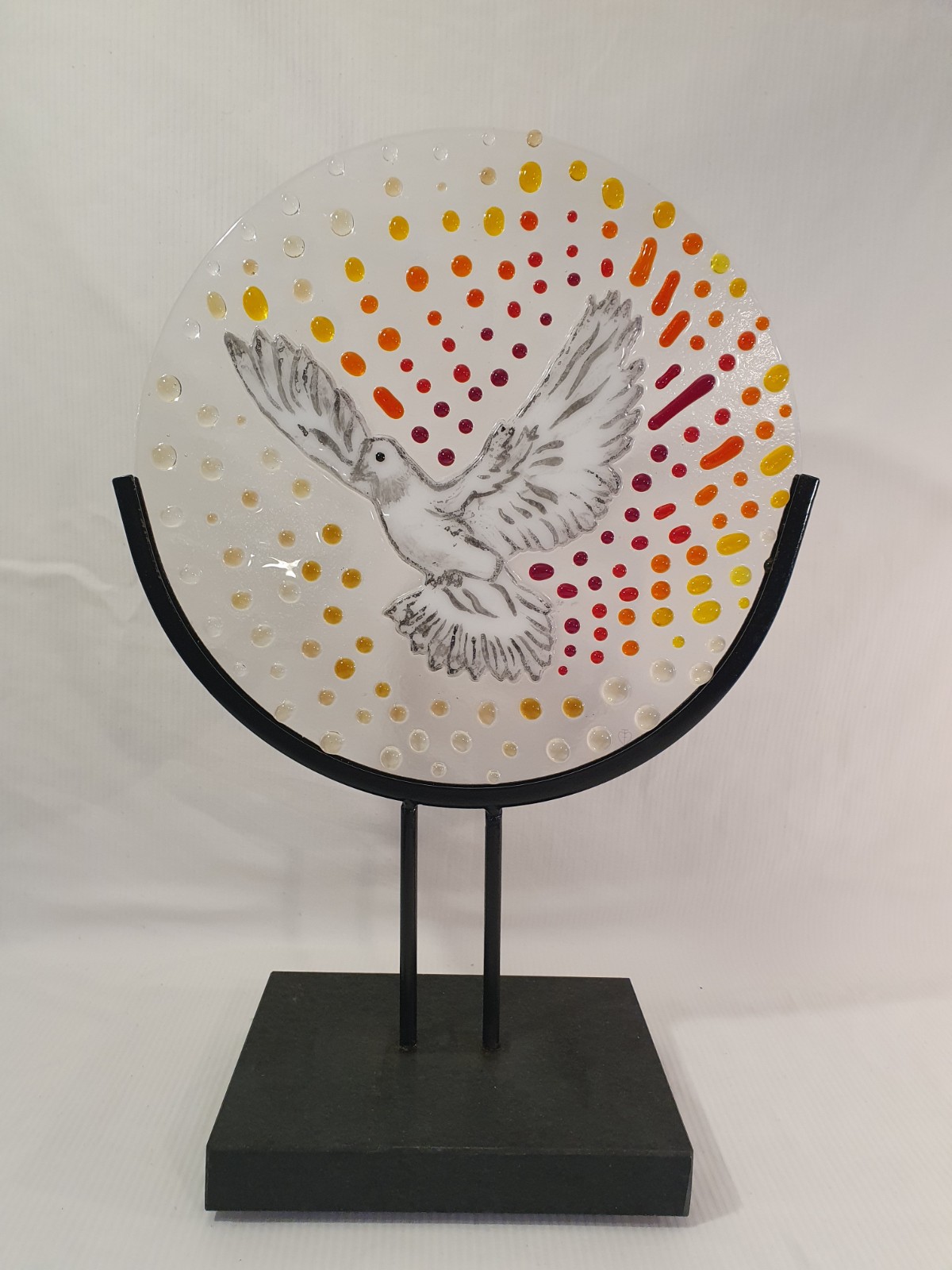 Glasfusion object duif