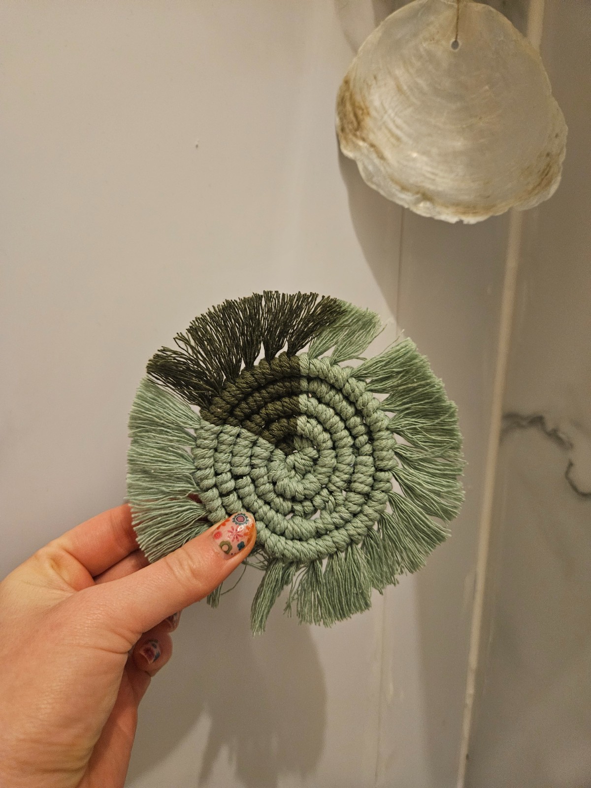 Groene natuurkleur onderzetter