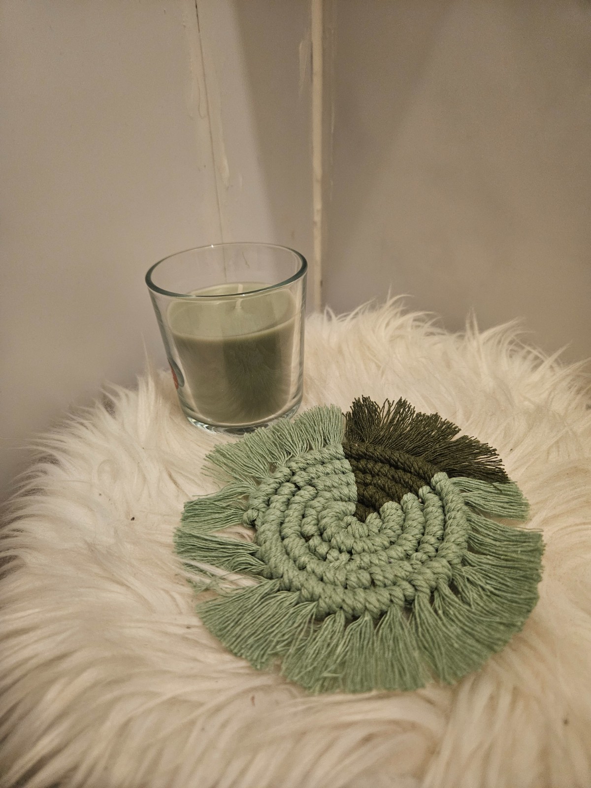 Groene natuurkleur onderzetter