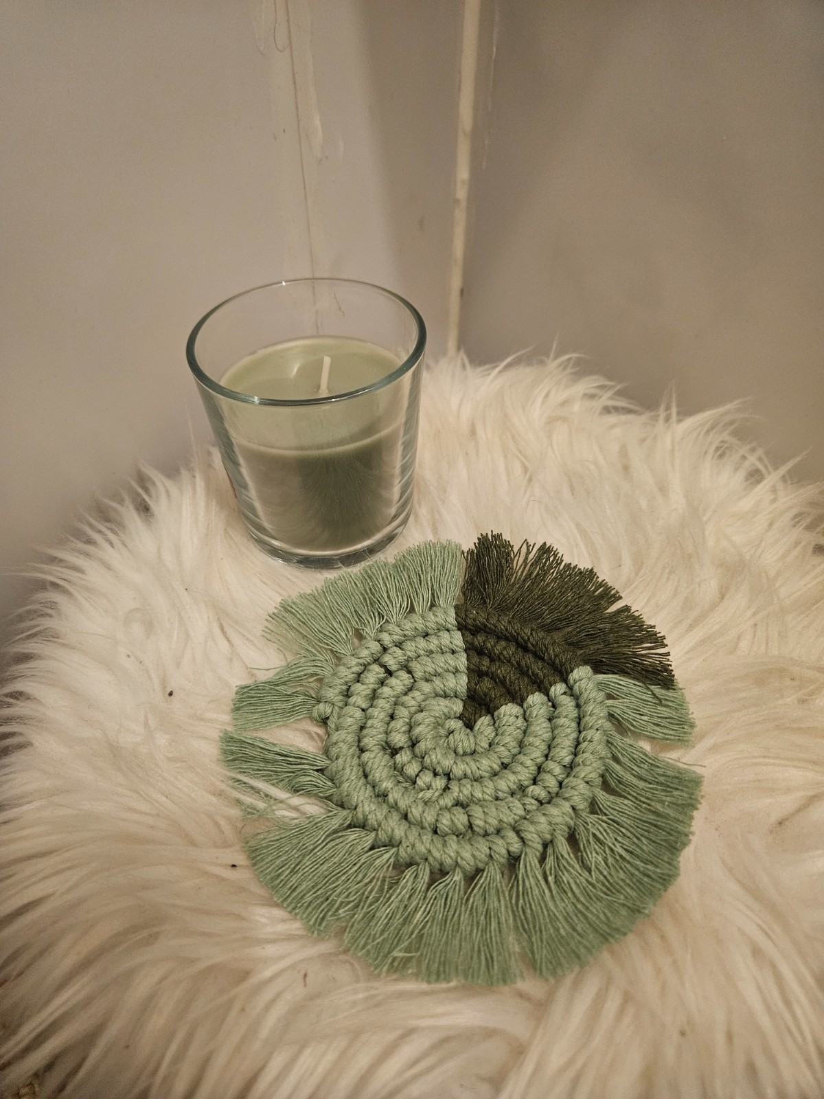 Groene natuurkleur onderzetter