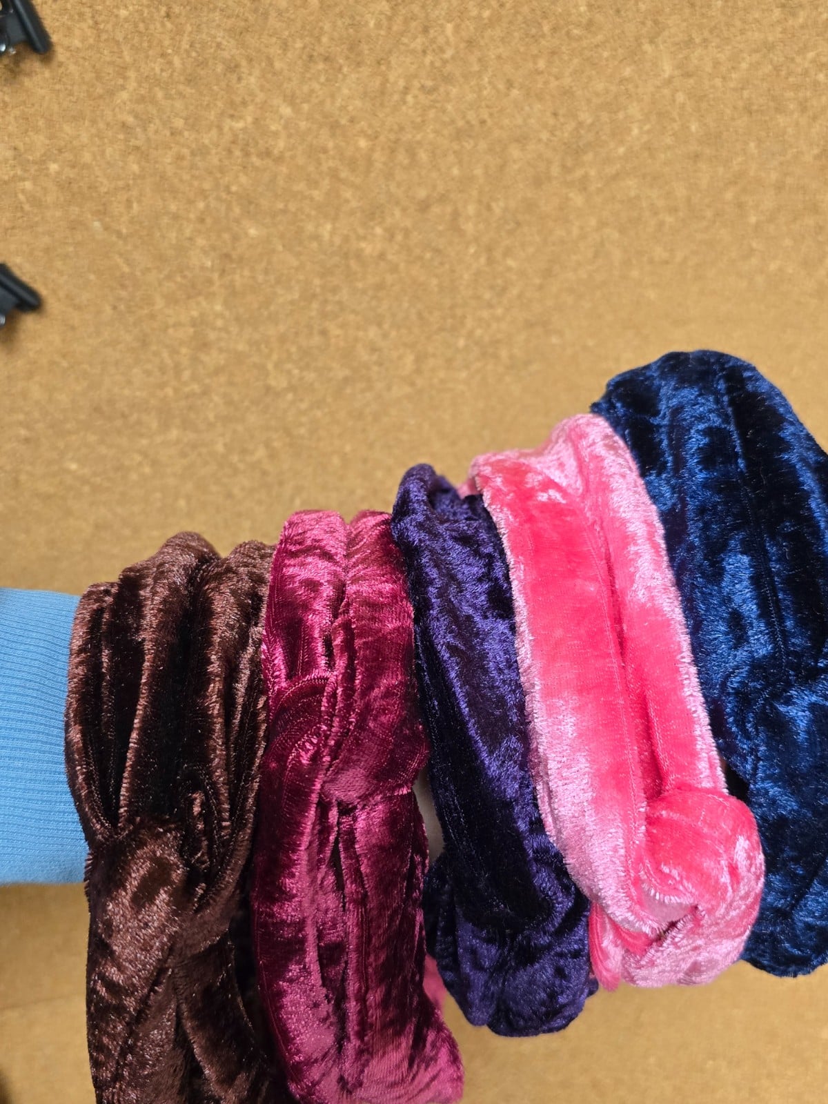 Haarband met draad | velours | handgemaakt | vormbaar | meerdere draagwijzen