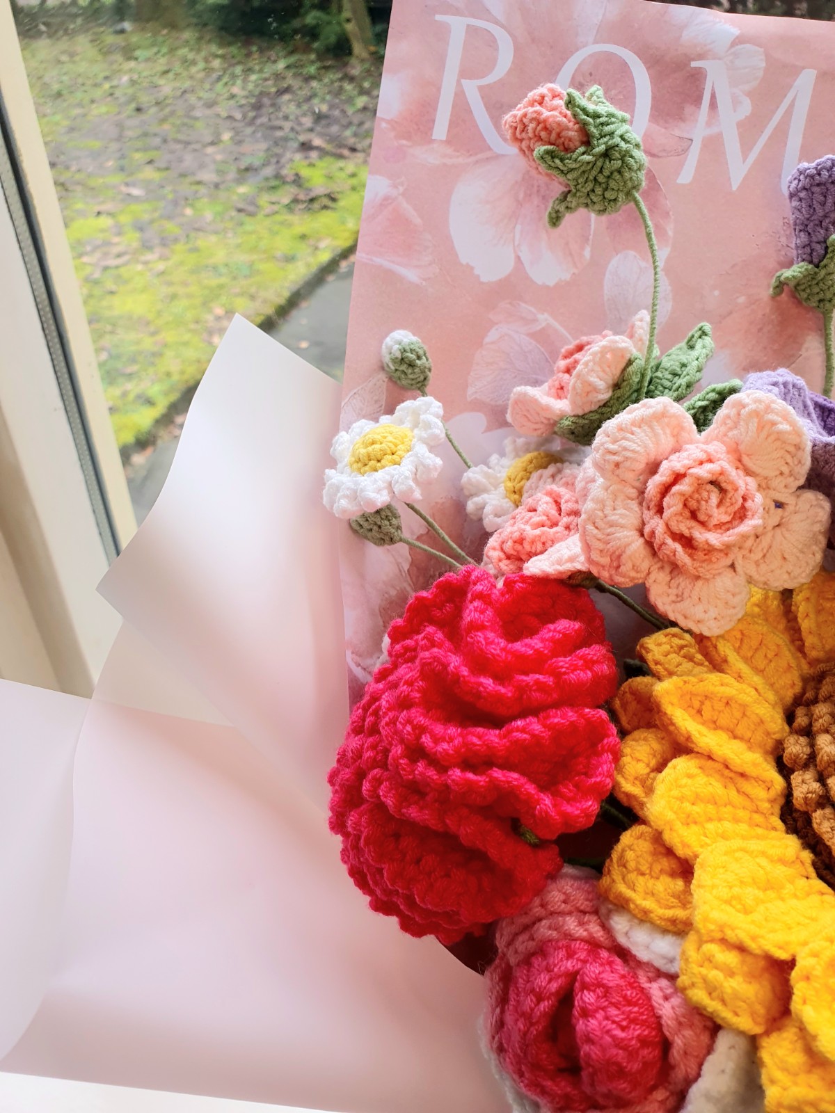 Handgemaakt Gehaakt Zonnebloemboeket – Kleurrijk & Uniek