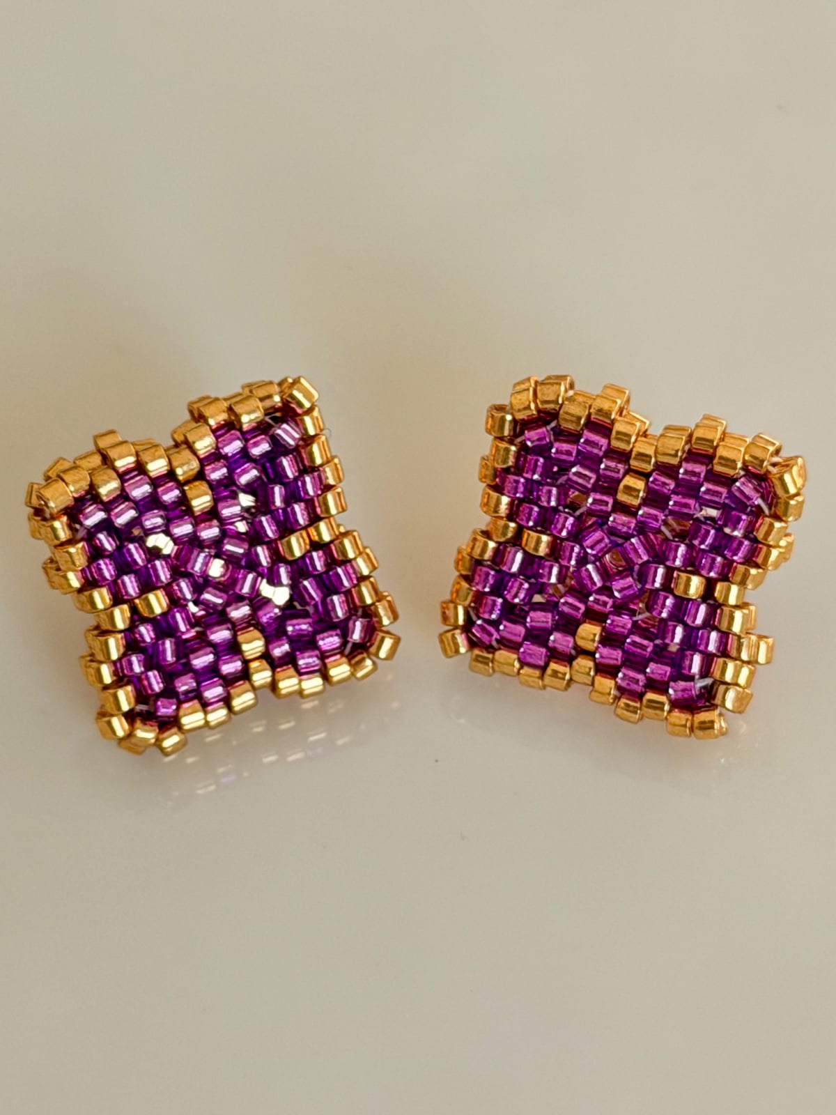 Handgemaakte klavertje vier oorbellen – geluksoorbellen