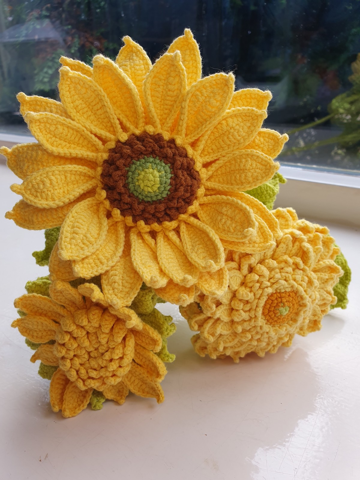 Handgemaakte Van Gogh Zonnebloemen – Ambachtelijk Gehaakt Kunstwerk