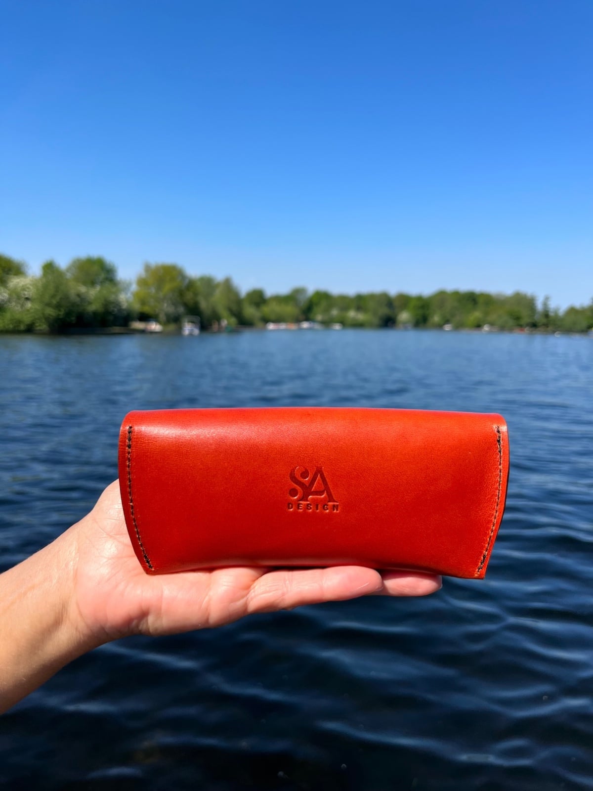 Leren brillenkoker - diverse kleuren