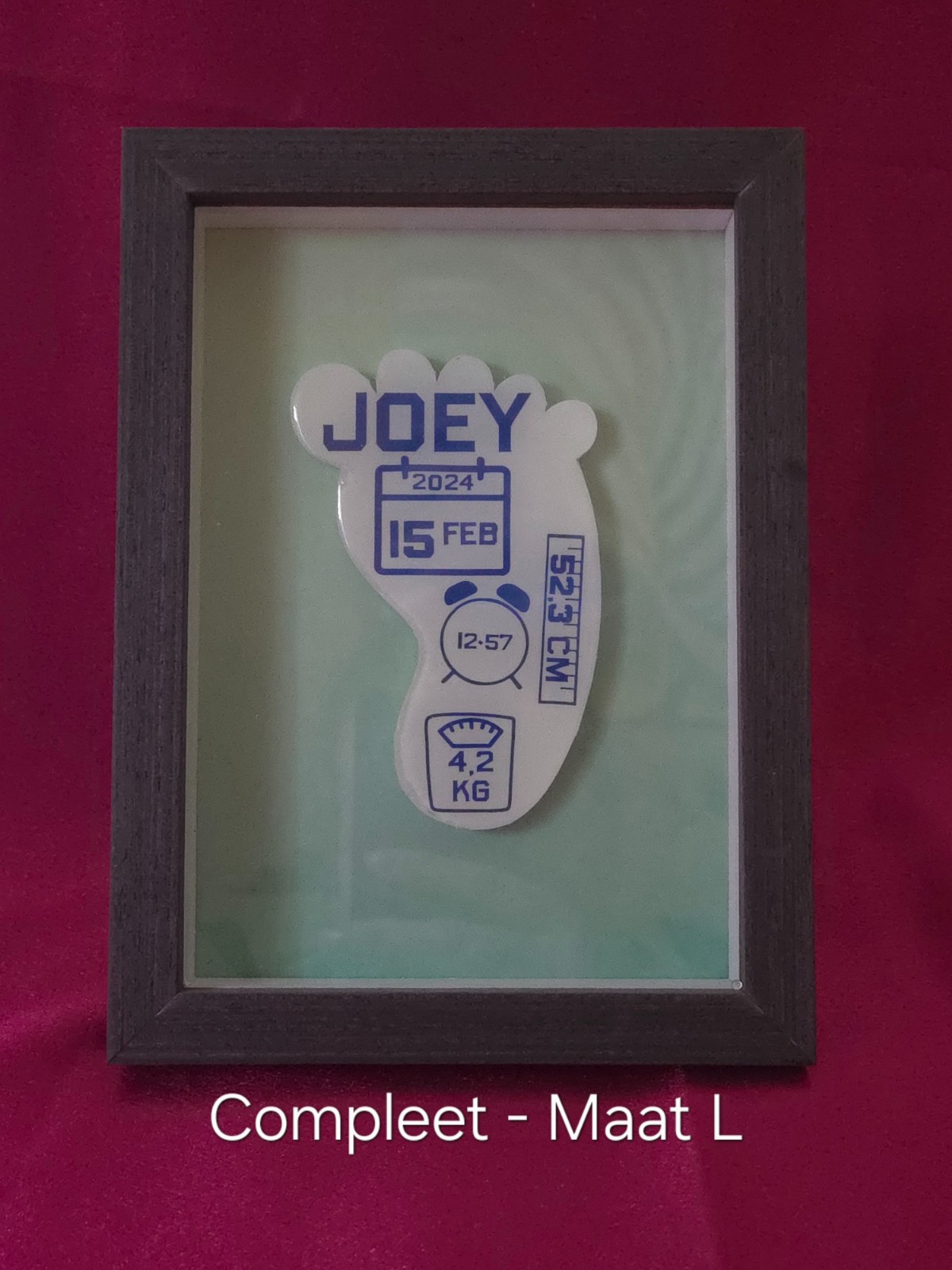 Lieve baby voet - kraam cadeau - geboorte - Custom