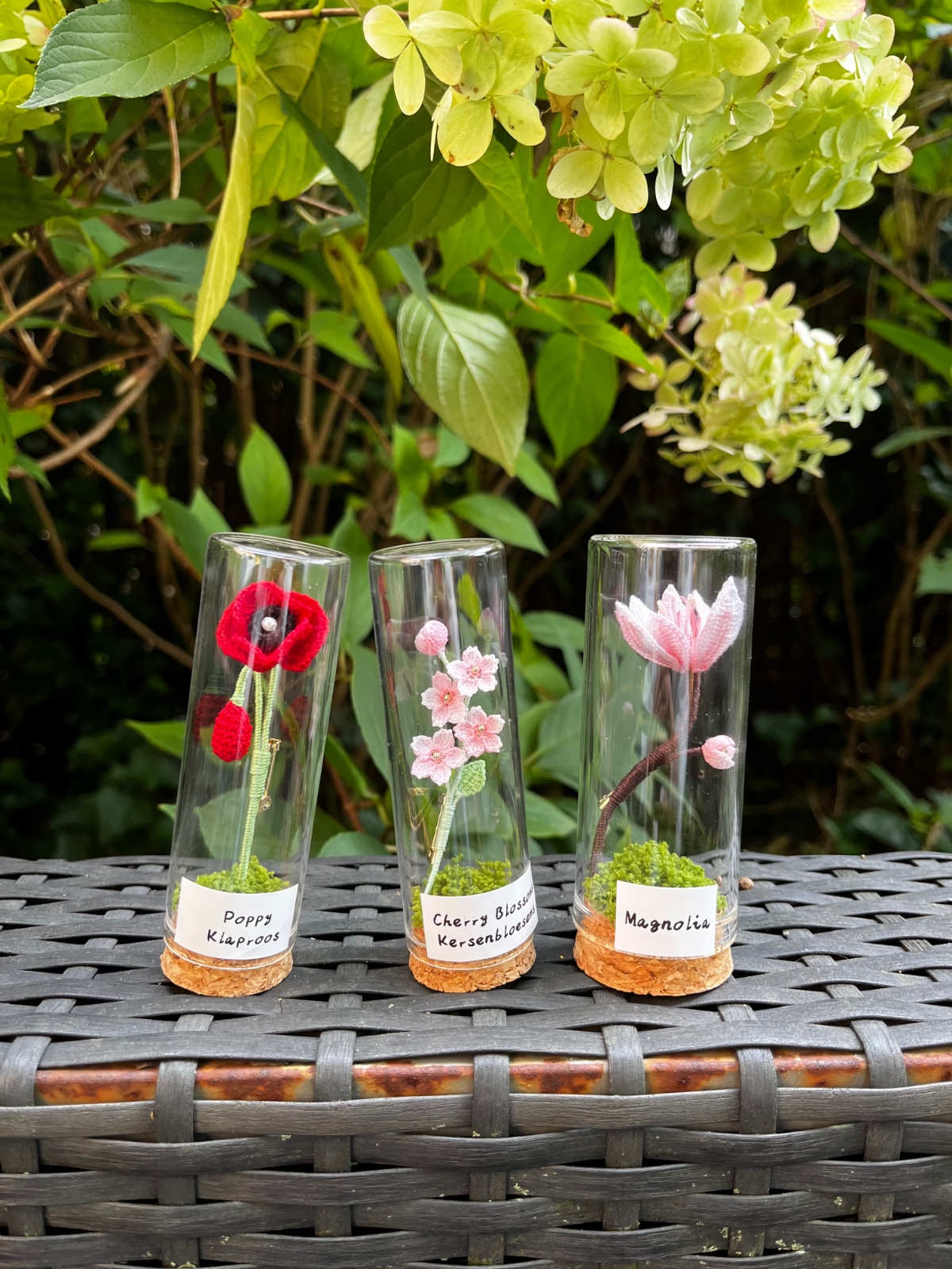 Micro gehaakte Klaproos Bloemenbroches
