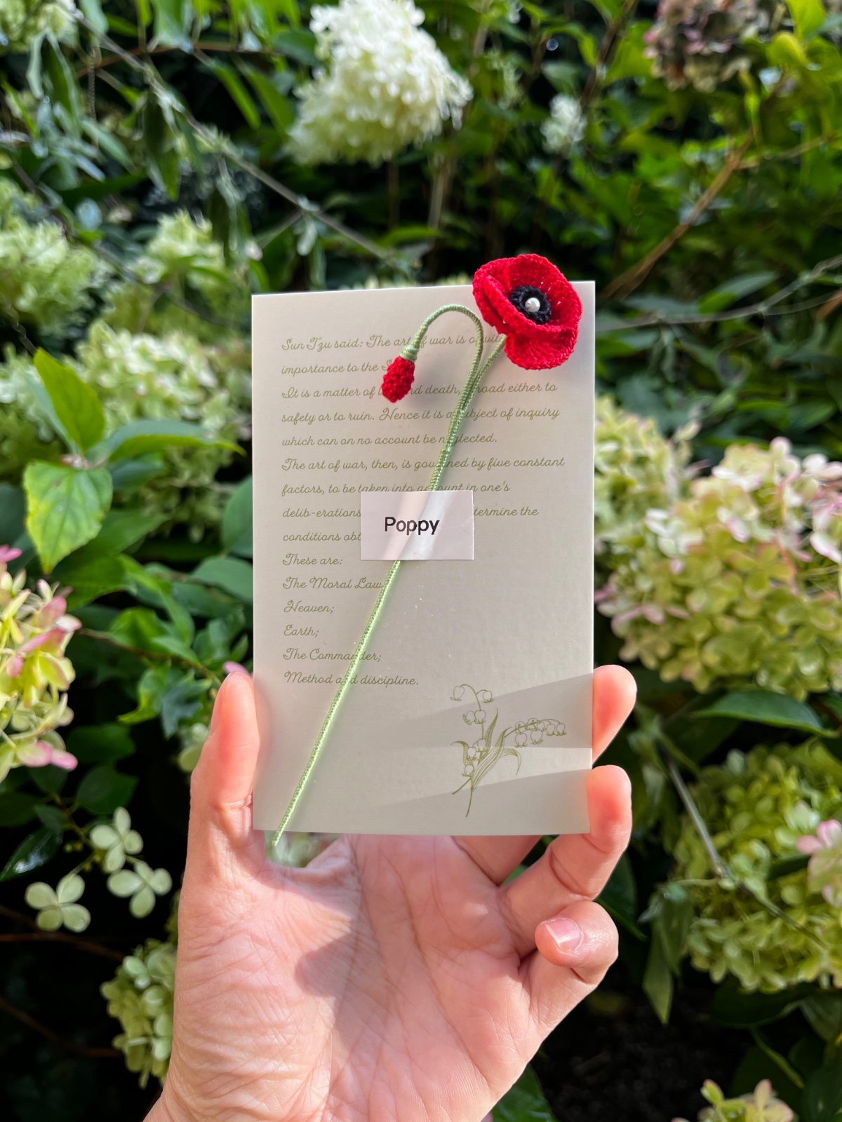 Micro Gehaakte klaprozen Boekenleggers