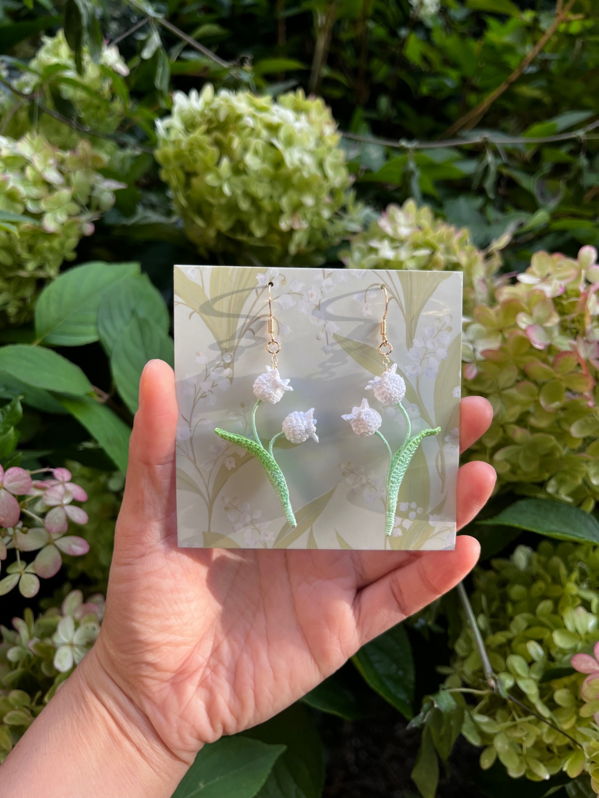 Micro Gehaakte Lelietjes-van-dalen Oorbellen