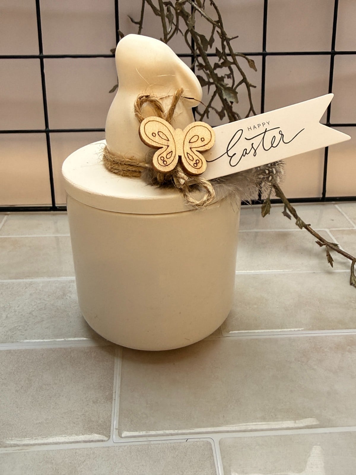 Paaspotje Wit Leeg - 117618 Paaspotje Wit Leeg