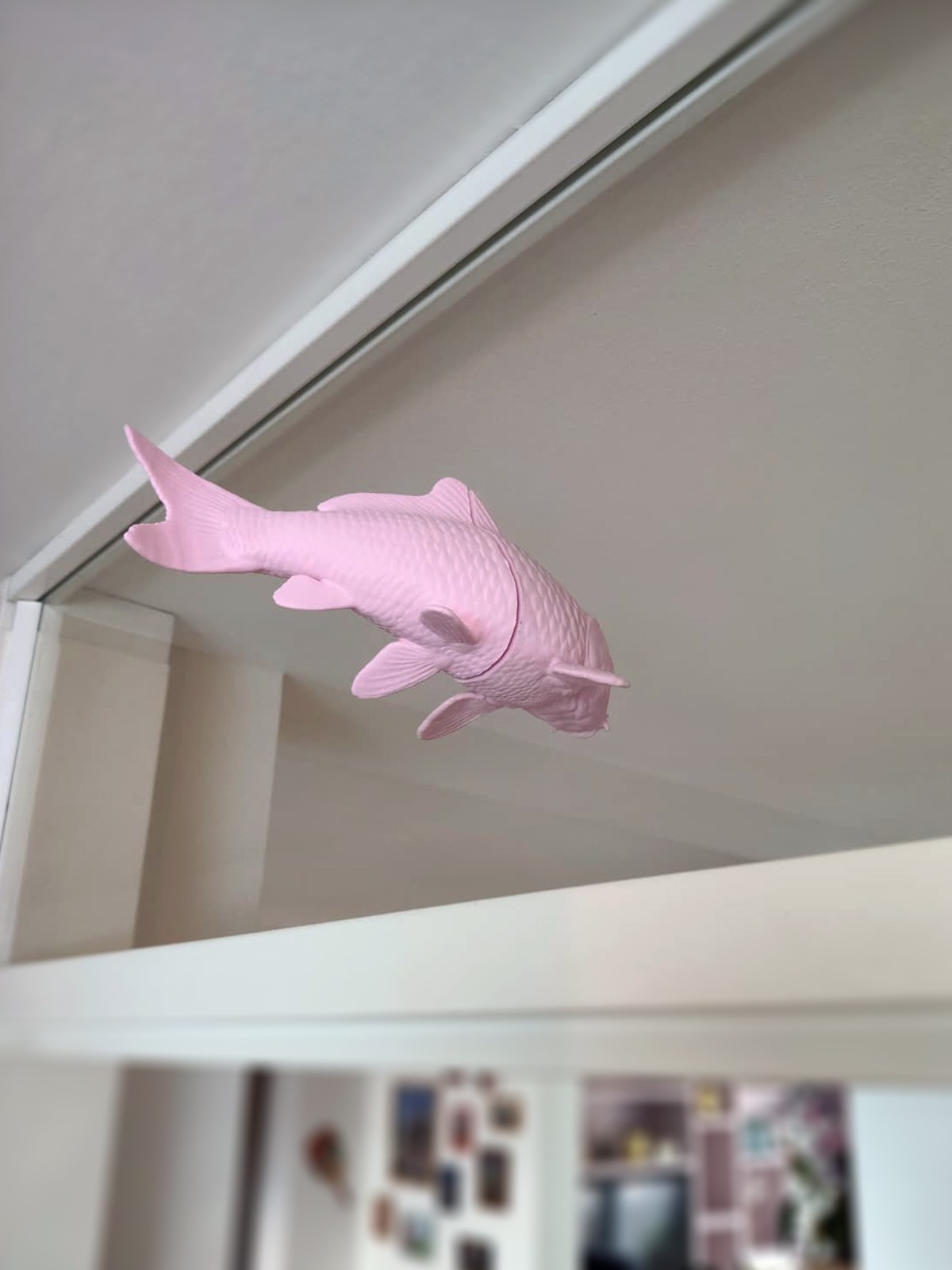 Pastel Pink Koi fish window art