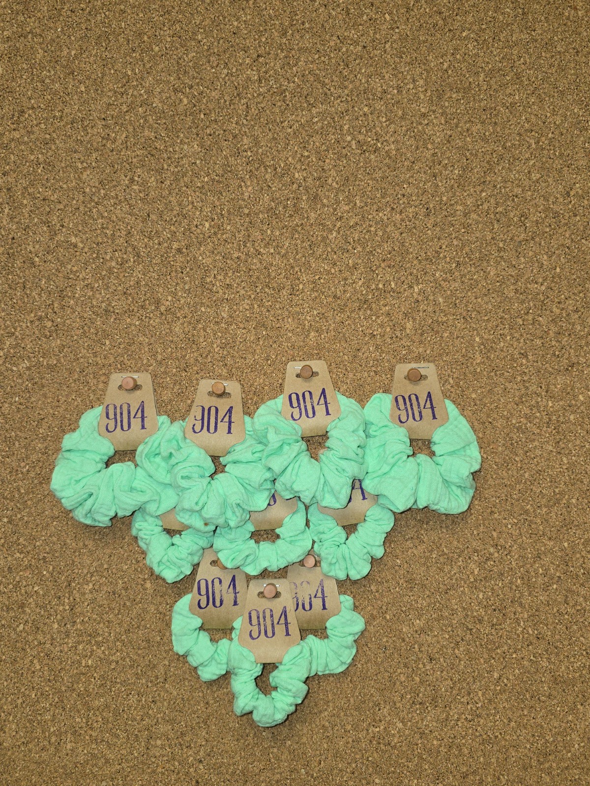 Scrunchie van double gauze | groen | lime groen / mint | handgemaakt | meerdere kleuren | Atelier 904