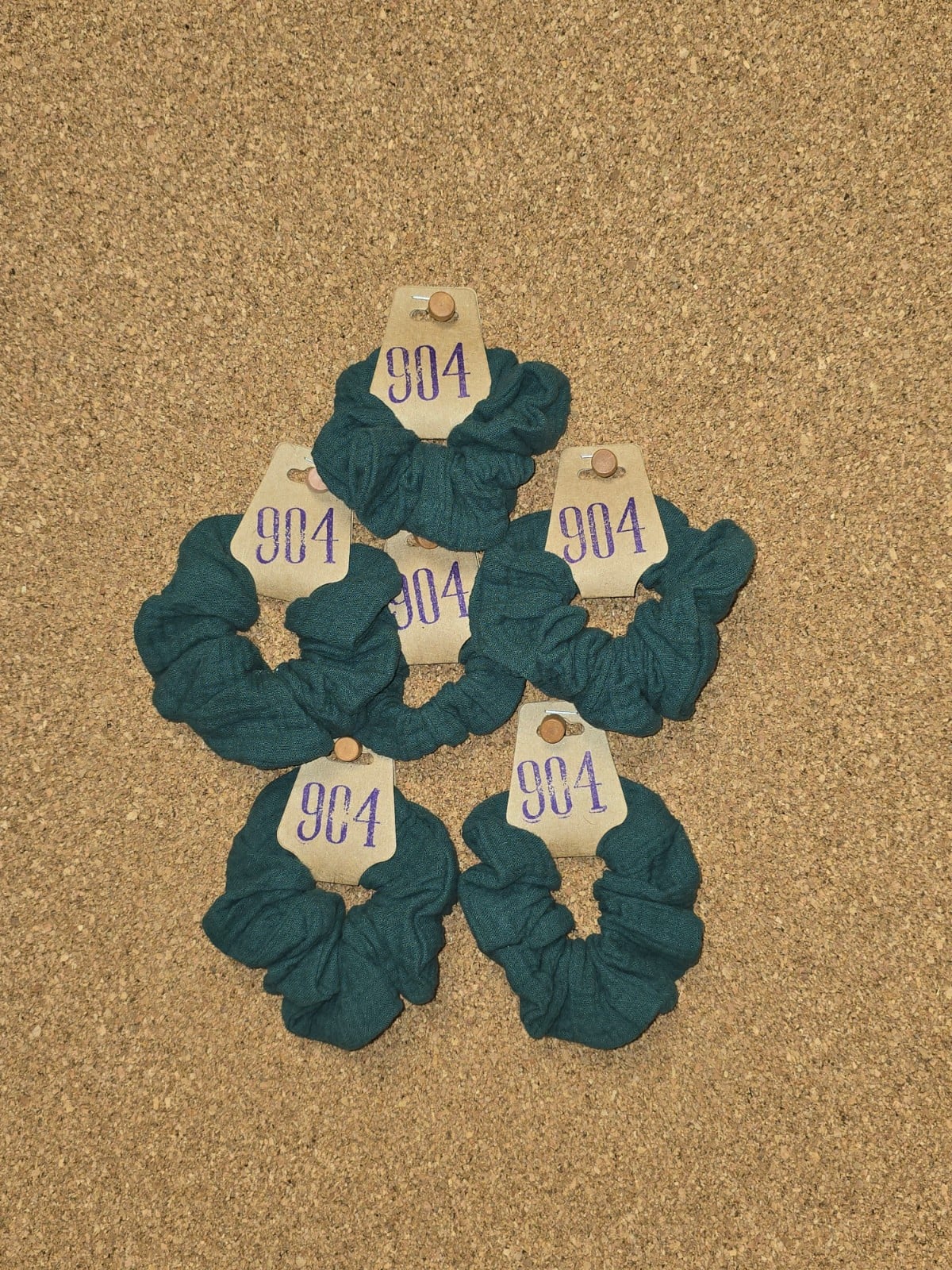 Scrunchie van double gauze | groen | lime groen / mint | handgemaakt | meerdere kleuren | Atelier 904