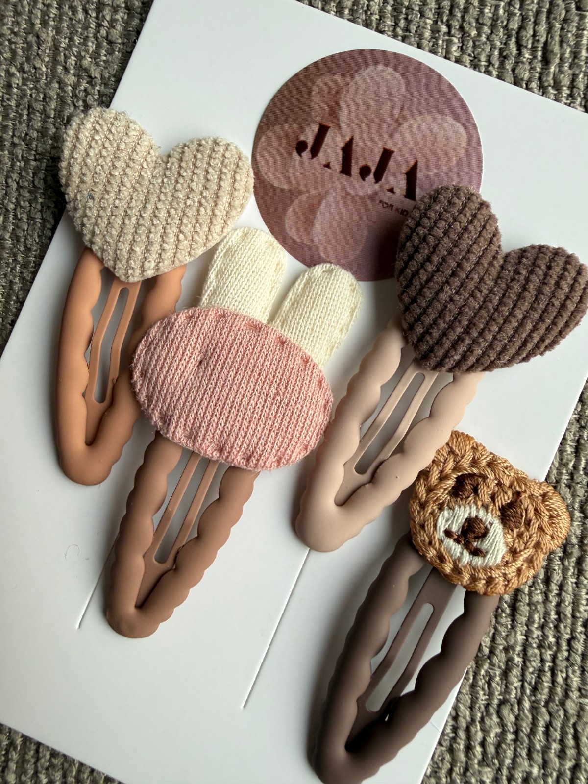 Set haarspelden (hartjes en konijn) - 116139 Set haarspelden (hartjes en konijn)