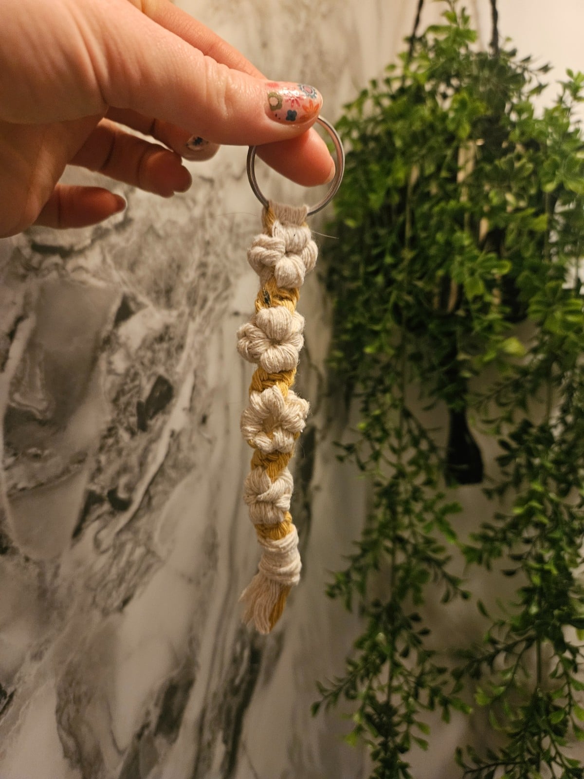 Sleutelhanger bloem geel - 115167 Sleutelhanger bloem geel