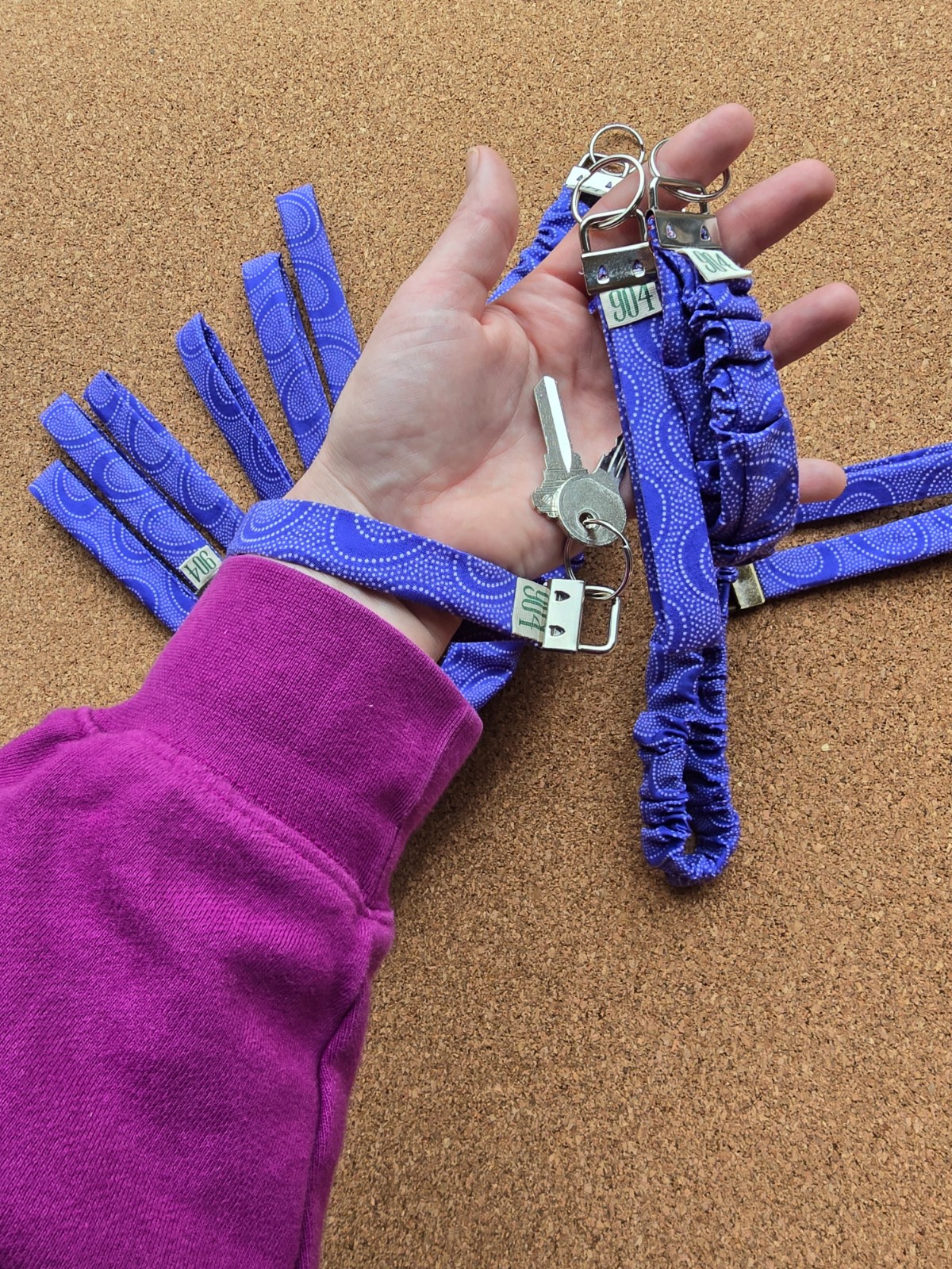 Sleutelhanger | polssleutelhanger | paars | handgemaakt | Atelier 904 - 116511 Sleutelhanger | polssleutelhanger | paars | handgemaakt | Atelier 904