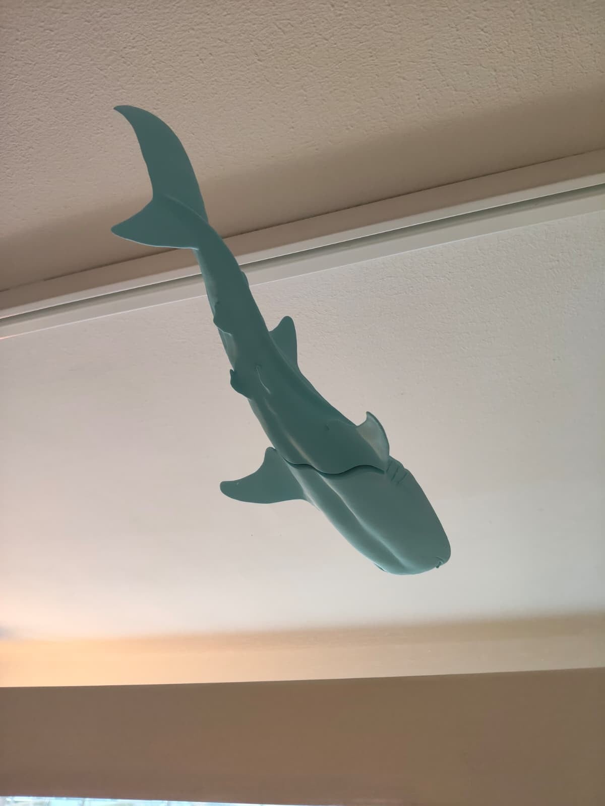Whaleshark window art - Ocean blue