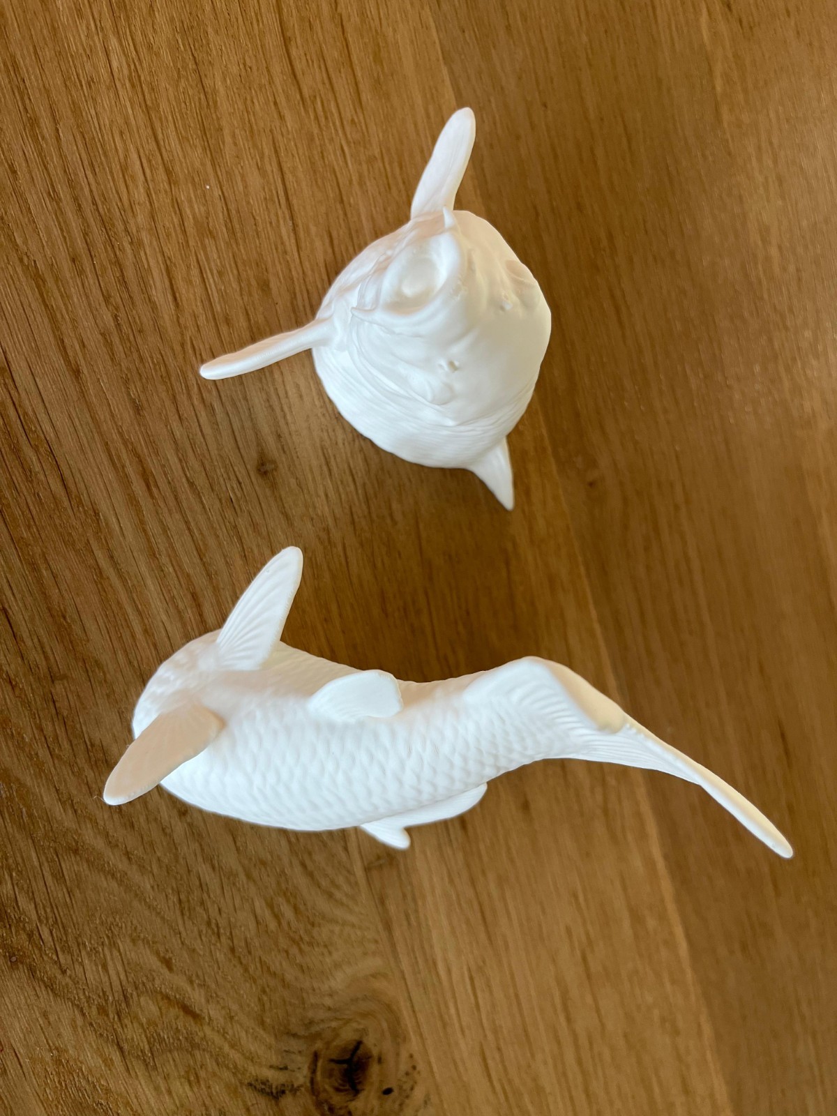 White Koi fish window art