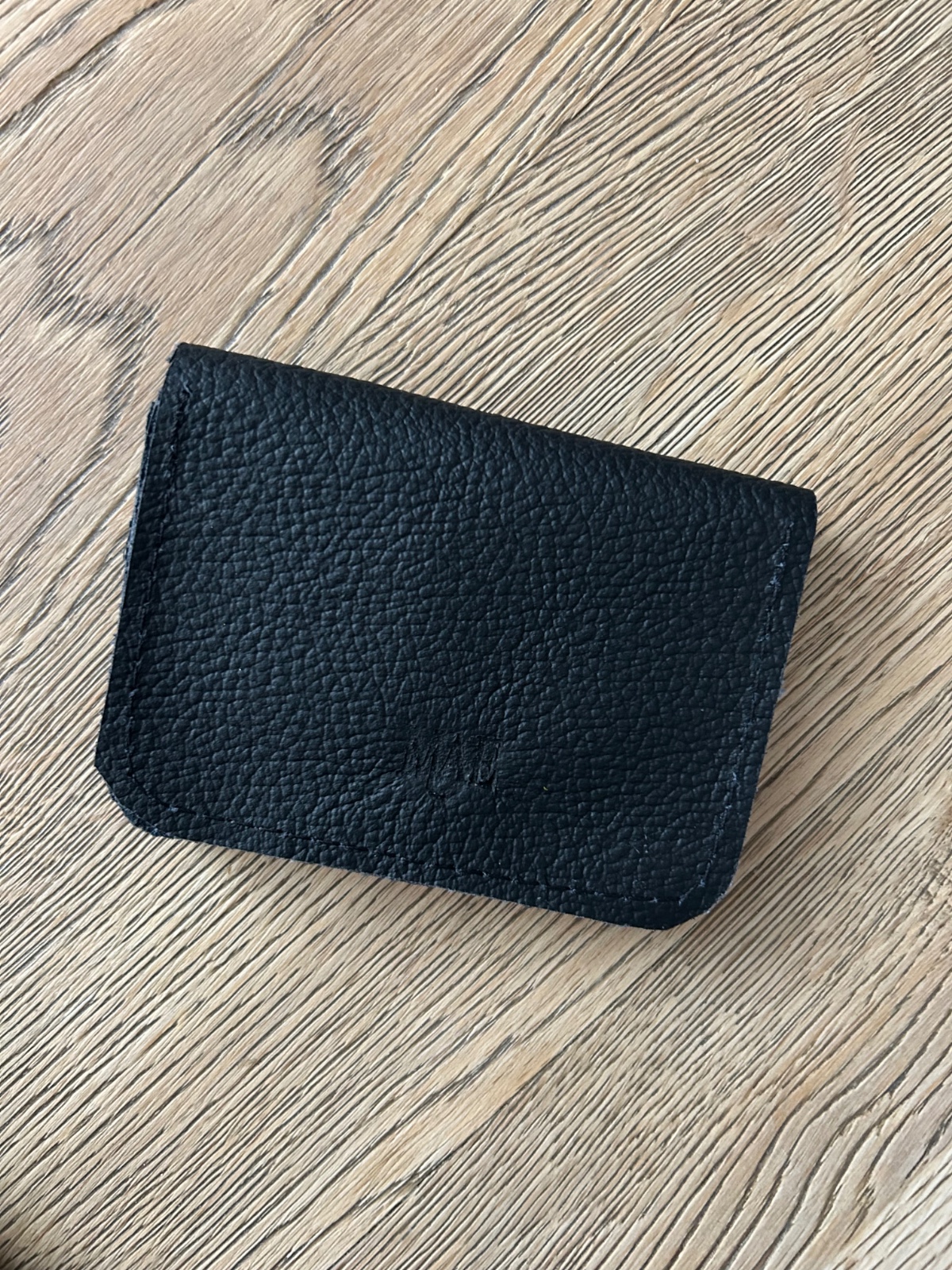 Leren pasjeshouder/ portemonnee met zebraprint, 3 vakken.