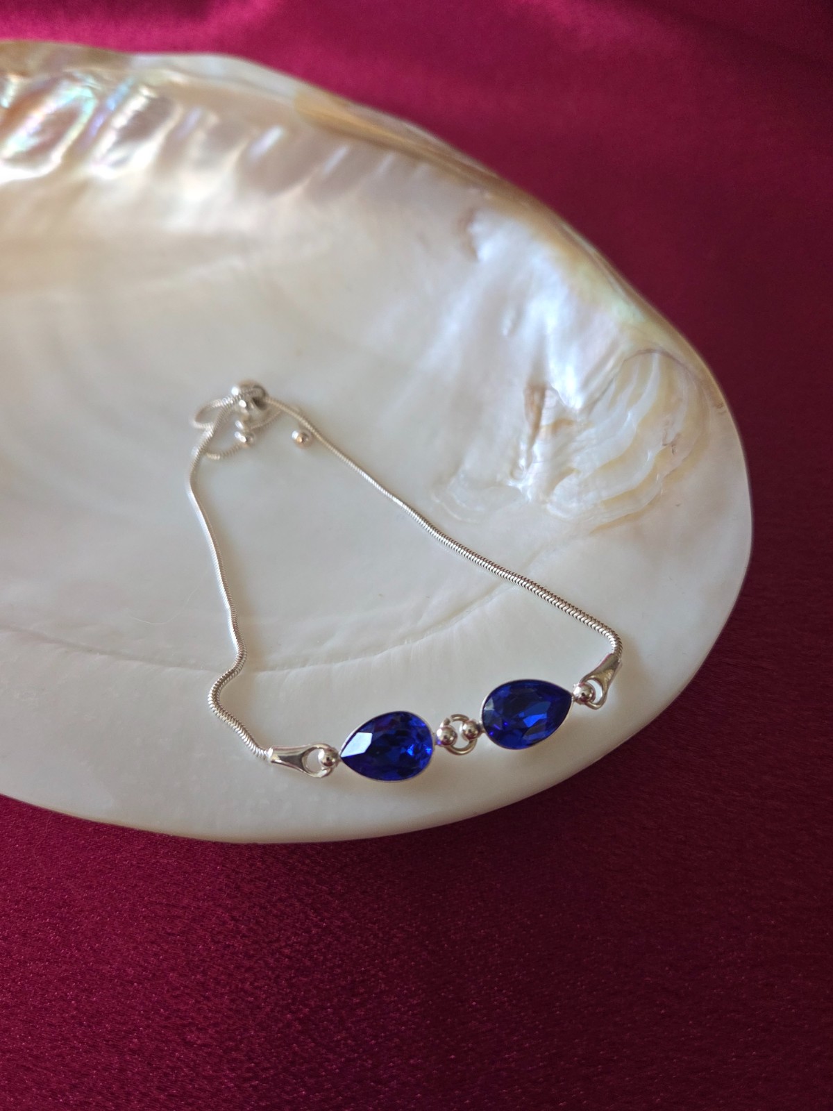 925 zilveren armband ingelegd met Oostenrijks kristal - verstelbaar - 118203 925 zilveren armband ingelegd met Oostenrijks kristal - verstelbaar