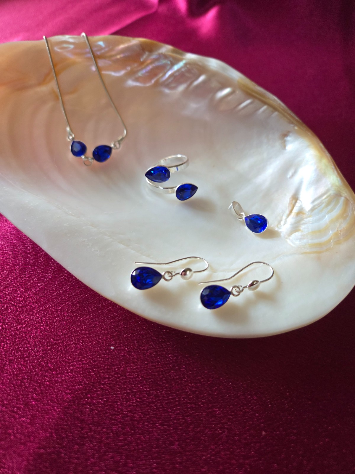 925 zilveren hanger ingelegd met Oostenrijks kristal - 118210 925 zilveren hanger ingelegd met Oostenrijks kristal