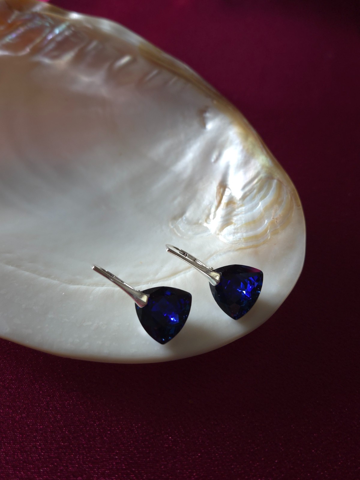 925 zilveren leverback oorbellen met Oostenrijks kristal - 118148 925 zilveren leverback oorbellen met Oostenrijks kristal