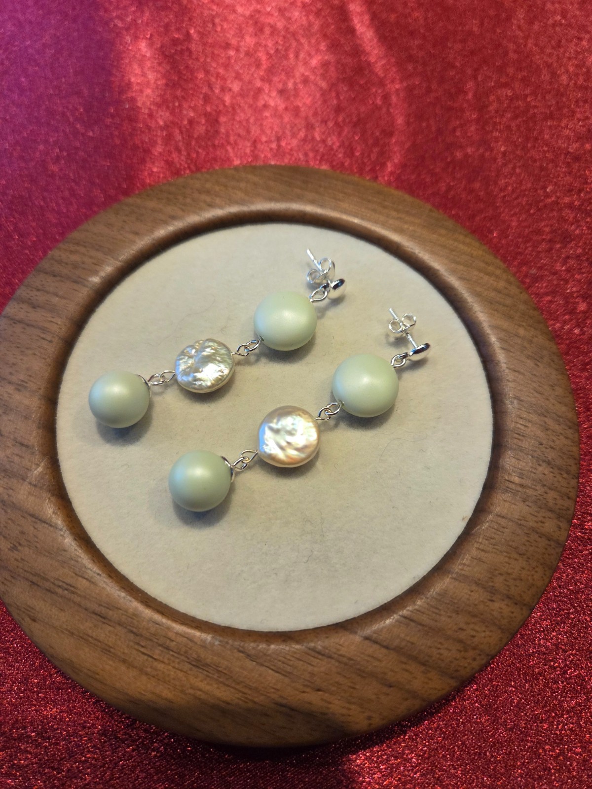 925 zilveren oorbellen met kristal parels en zoetwater parels - 2 kleuren beschikbaar