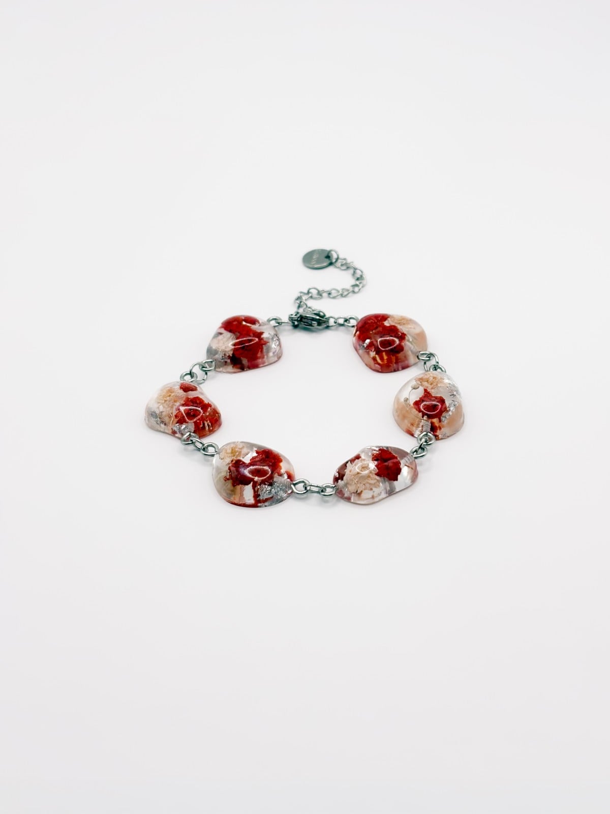 Armband met Steenvormige Hangers Gevuld met Echt Gipskruid uit Den Haag (Mon Chéri)