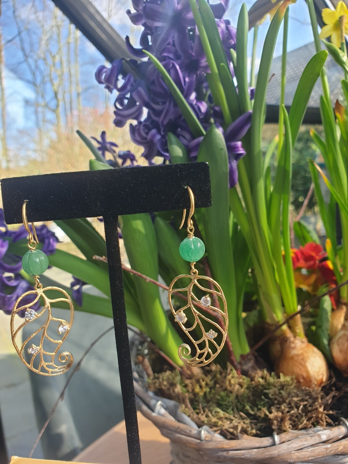 Aventurijn oorbellen