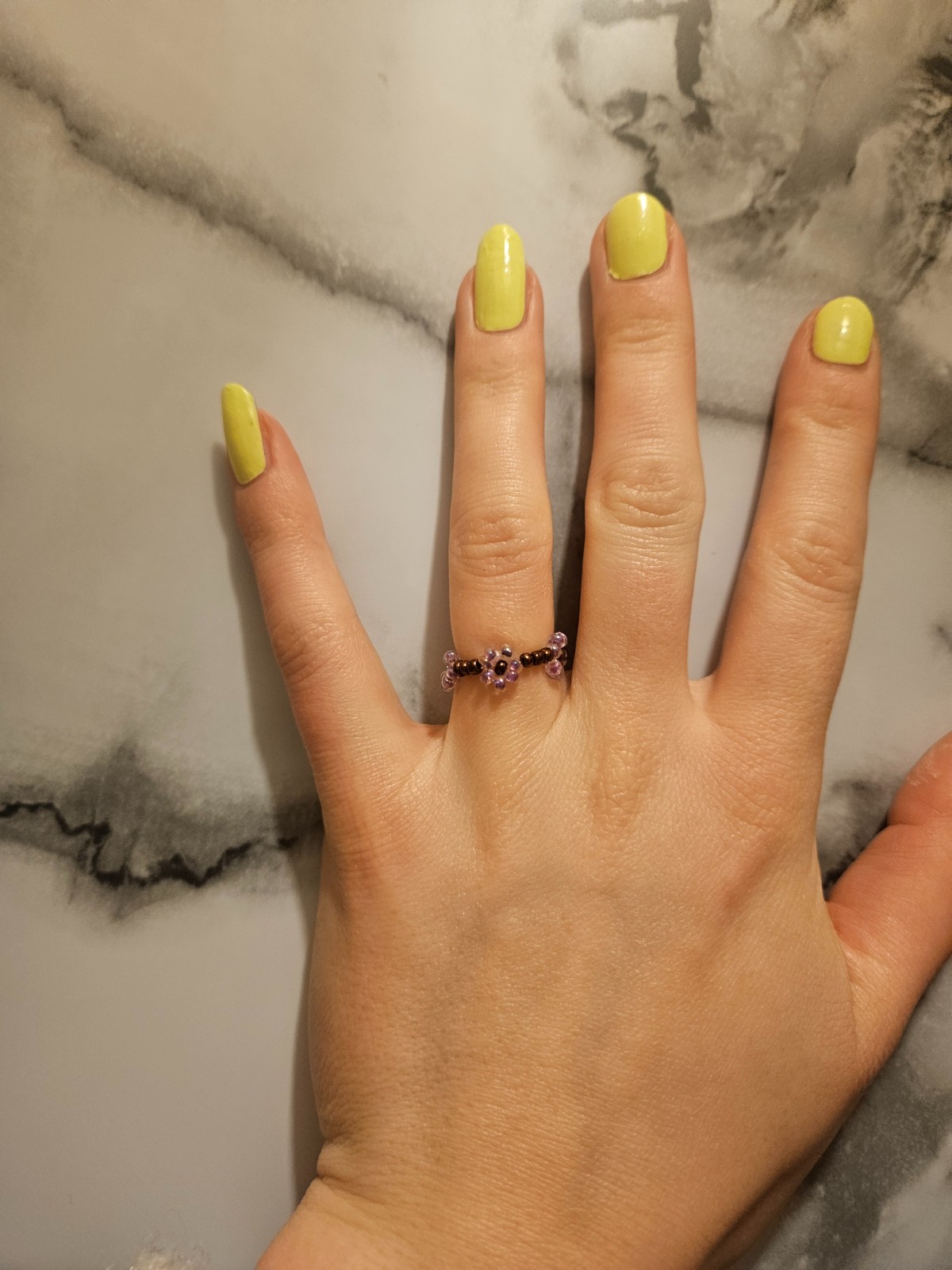 Bloemen kralenring - 118296 Bloemen kralenring