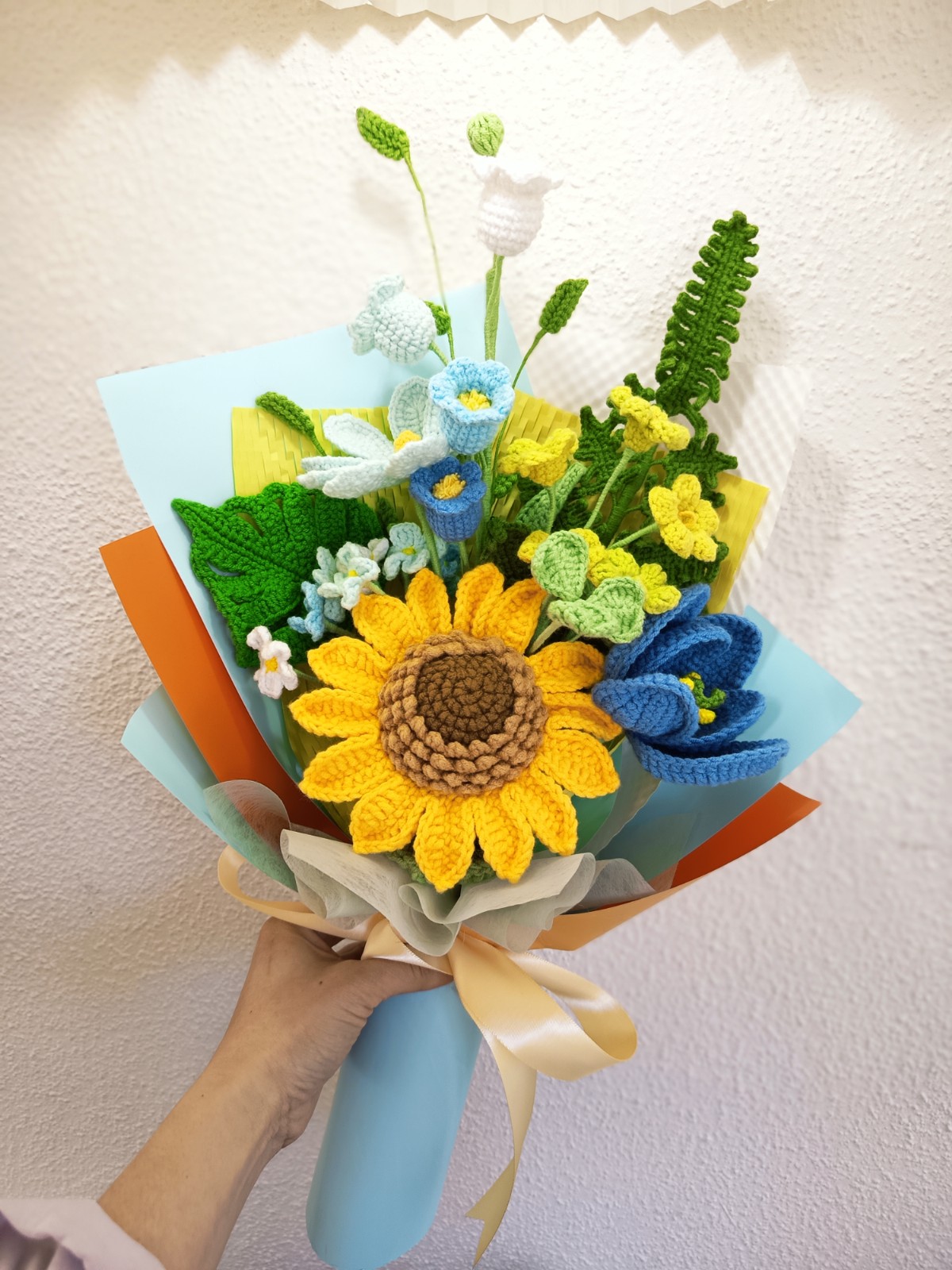 Handgemaakte gehaakte bloemboeke